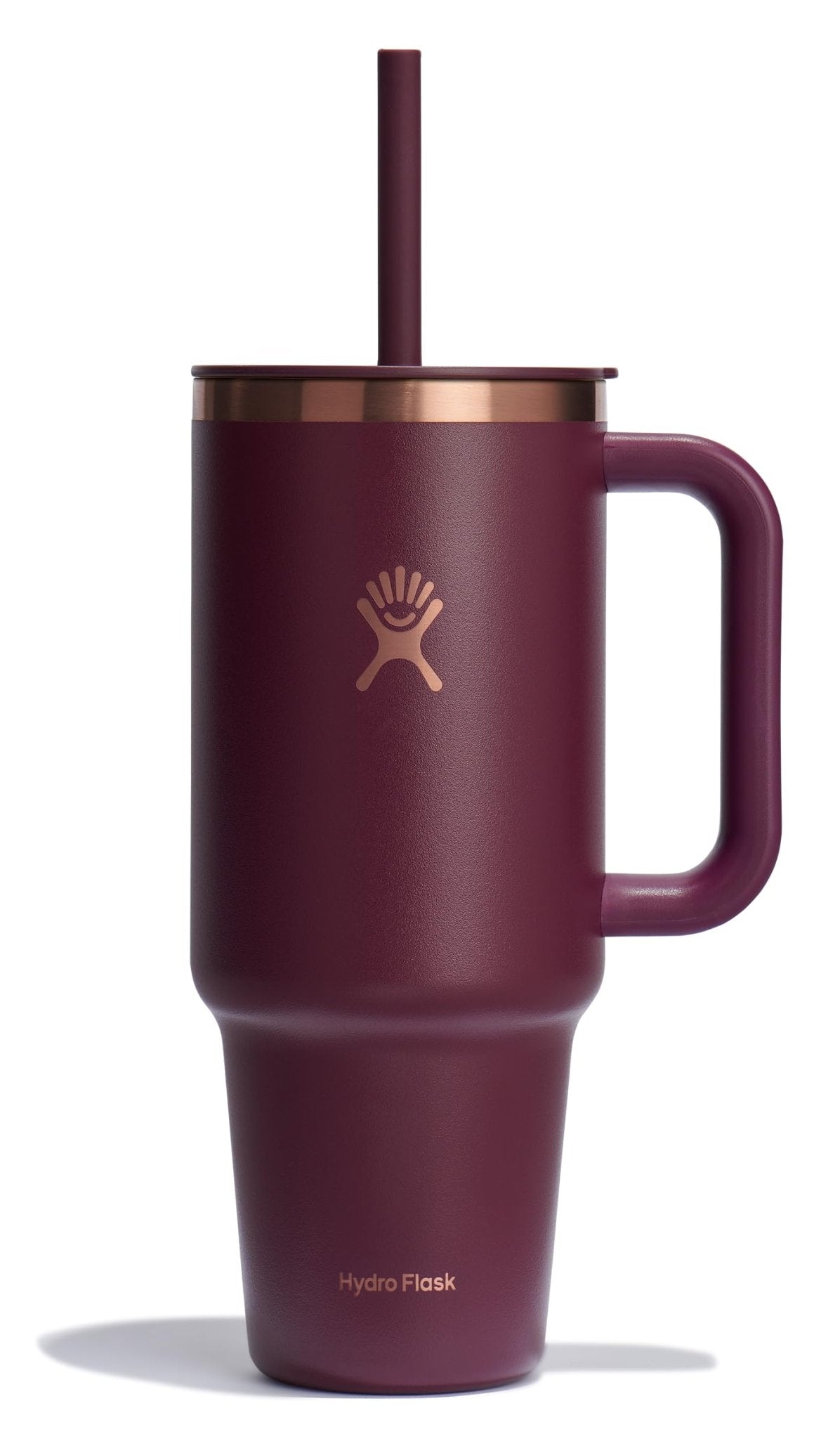 Hydro Flask 40 Oz Travel Tumbler with Handle, Lid and Straw - Insulated Stainless Steel in Sugarplum