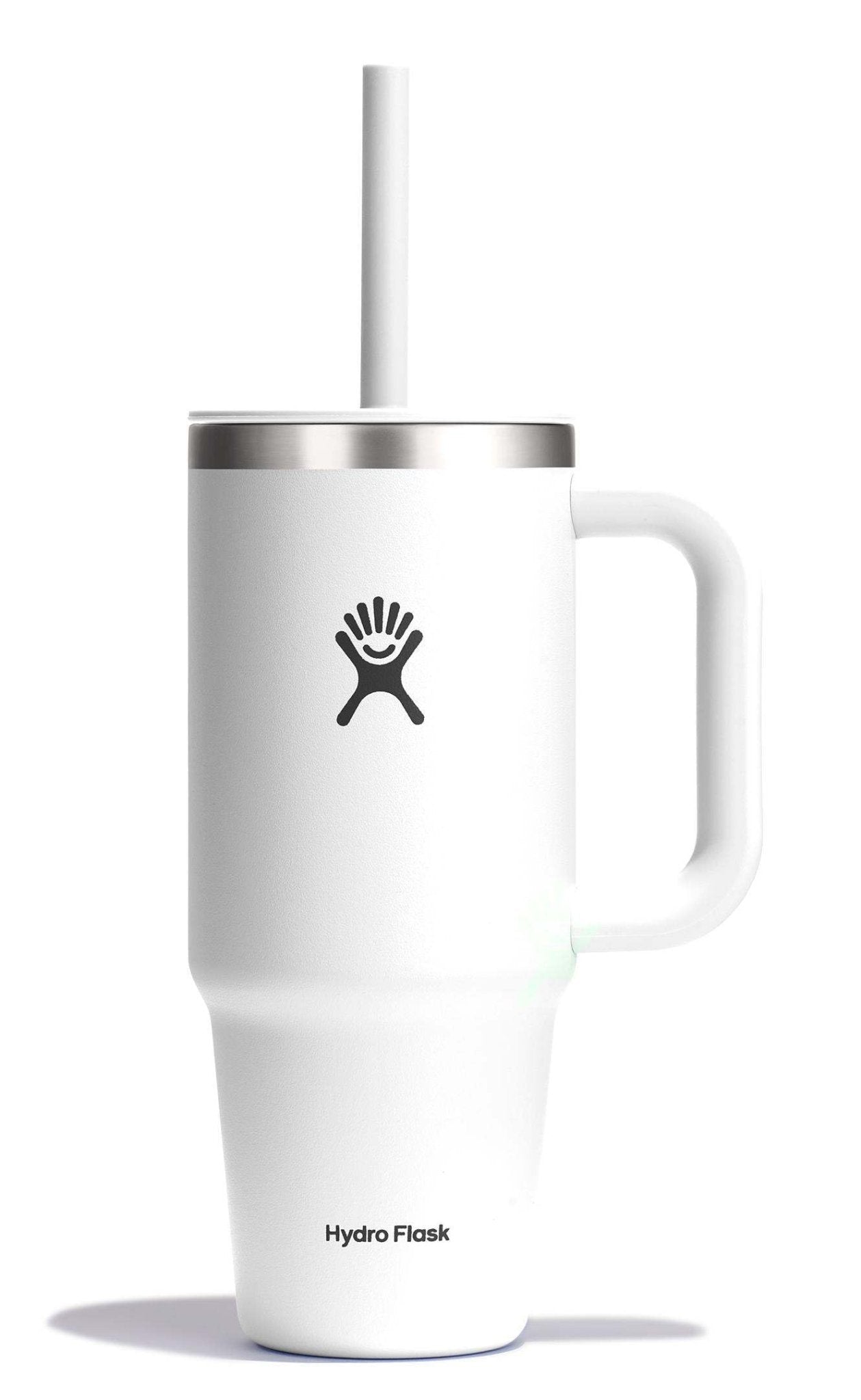 Hydro Flask 40 Oz Travel Tumbler with Handle, Lid and Straw - Insulated Stainless Steel in Sugarplum