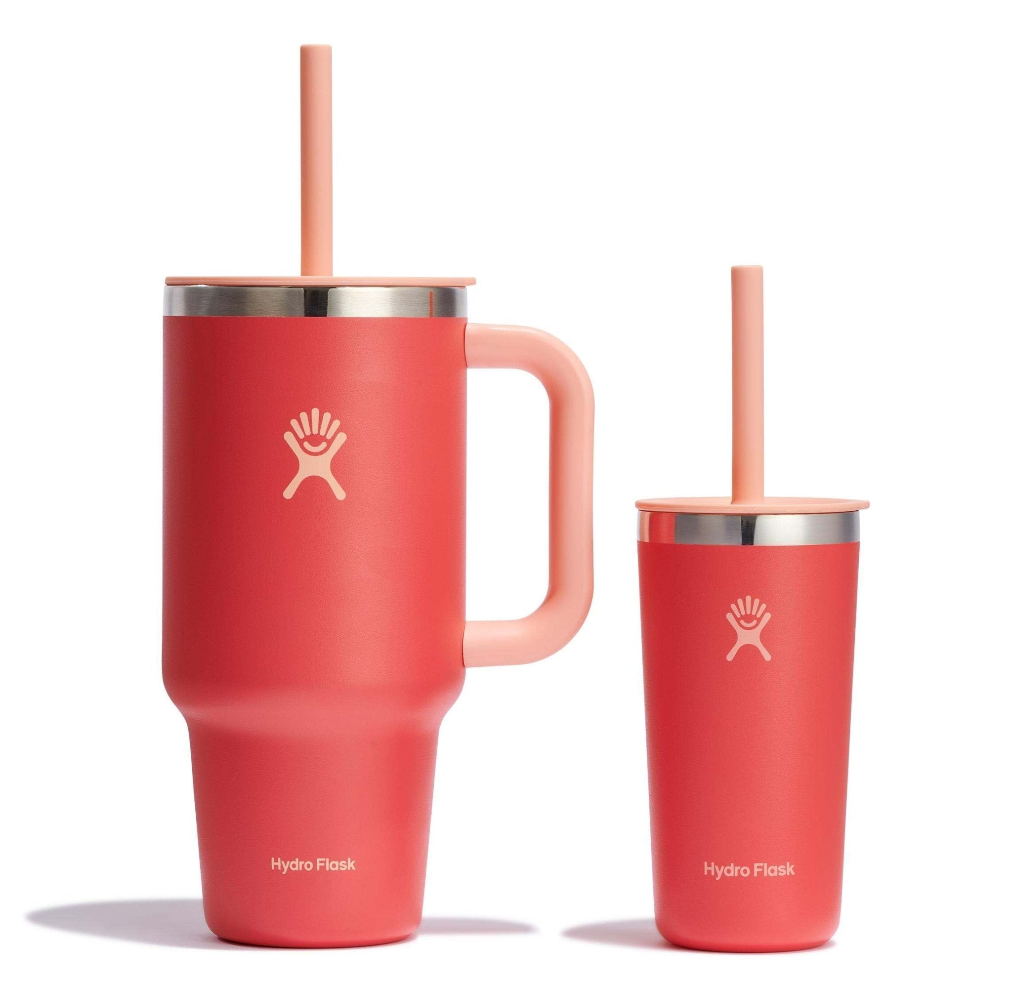 Hydro Flask 40 Oz Travel Tumbler with Handle, Lid and Straw - Insulated Stainless Steel in Sugarplum