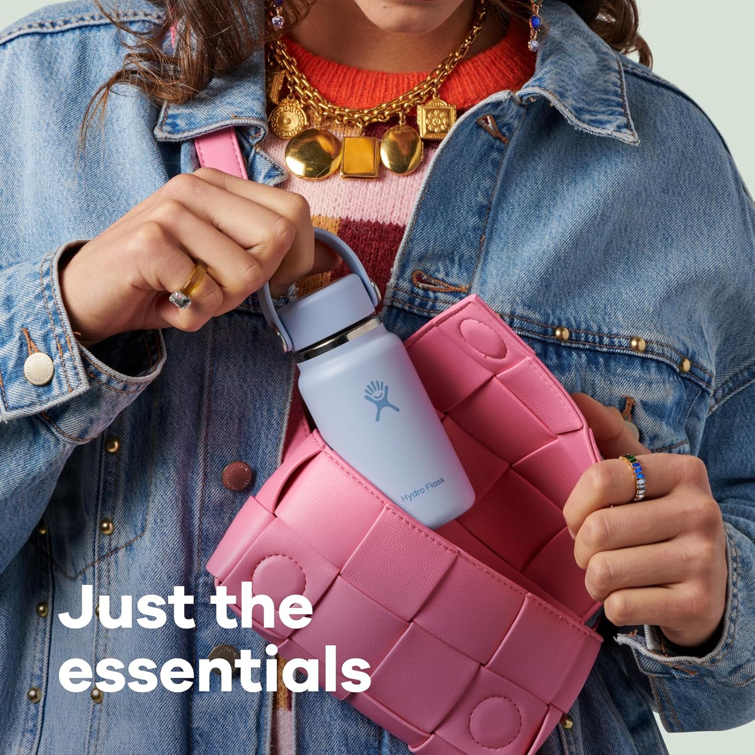 Hydro Flask Micro Bottle - Insulated Mini Leak Proof Flask for Purse or Pocket in 6.7 Oz Surf Blue