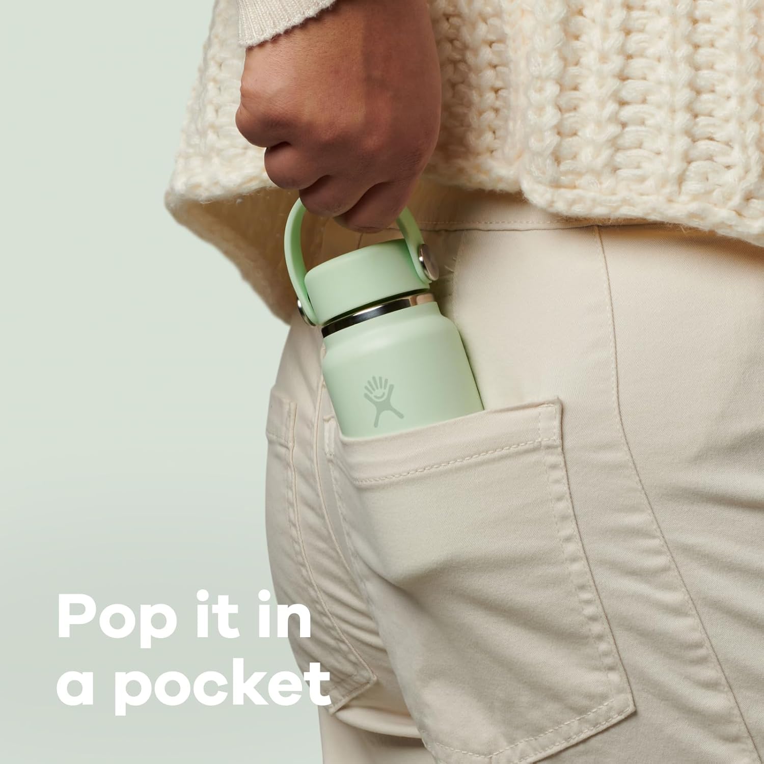 Hydro Flask Micro Bottle - Insulated Mini Leak Proof Flask for Purse or Pocket in 6.7 Oz Surf Blue