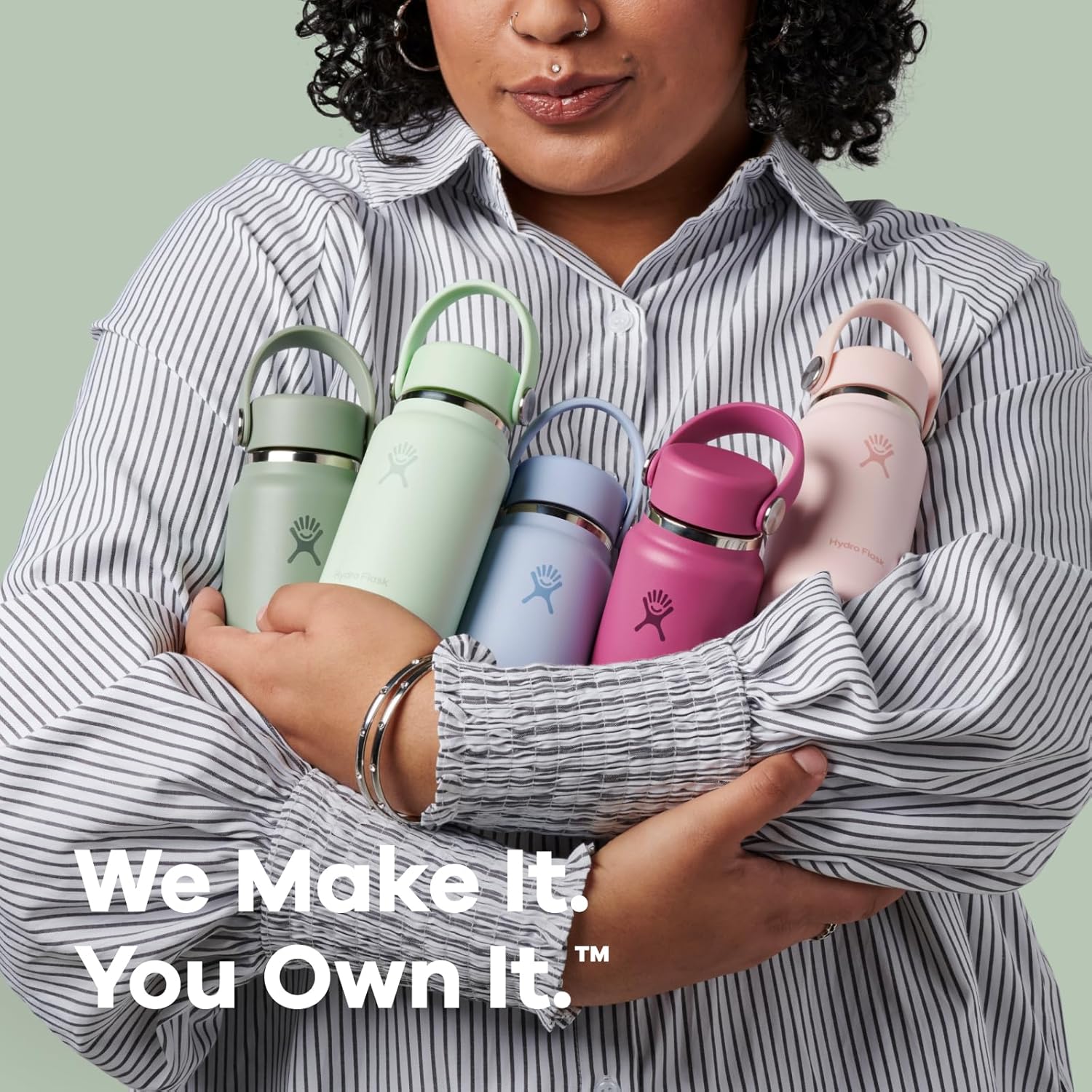 Hydro Flask Micro Bottle - Insulated Mini Leak Proof Flask for Purse or Pocket in 6.7 Oz Surf Blue