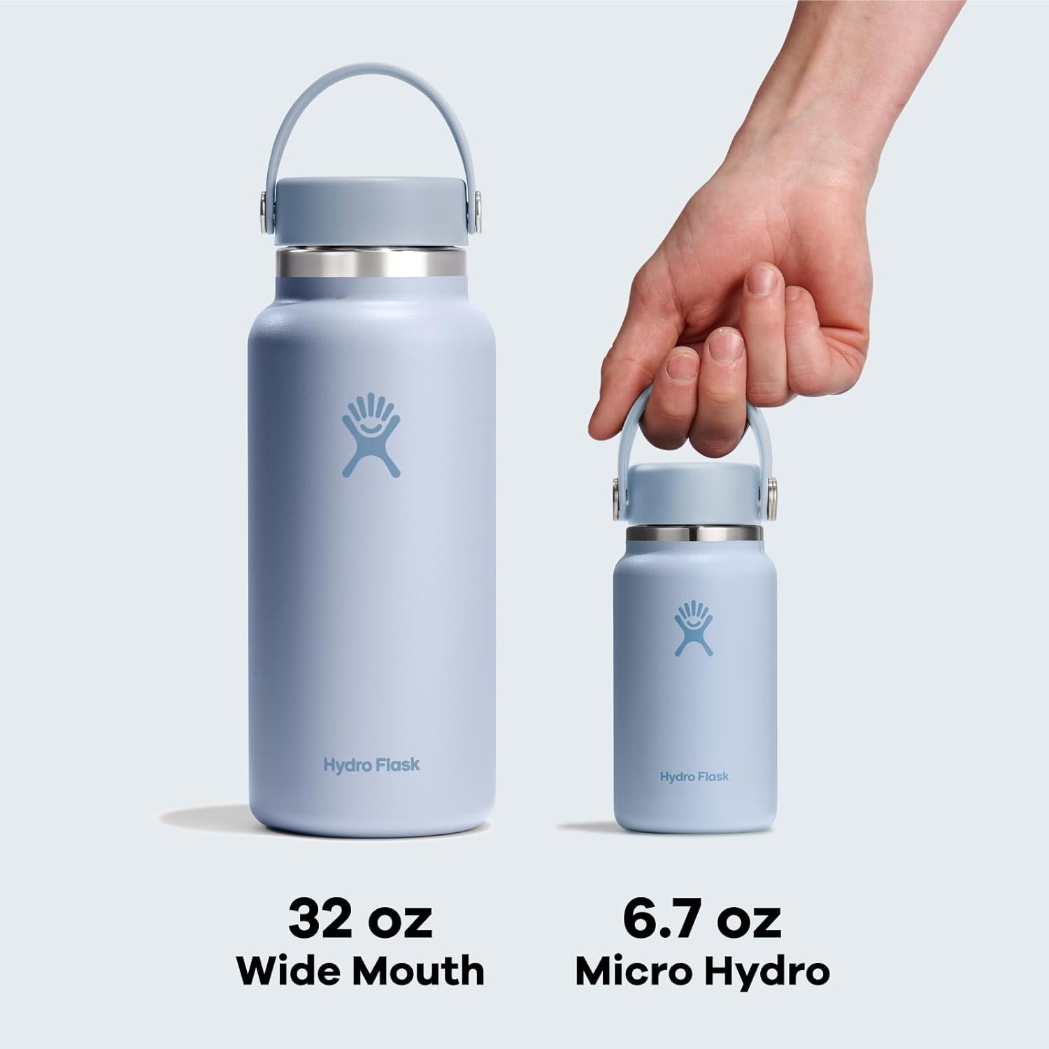 Hydro Flask Micro Bottle - Insulated Mini Leak Proof Flask for Purse or Pocket in 6.7 Oz Surf Blue