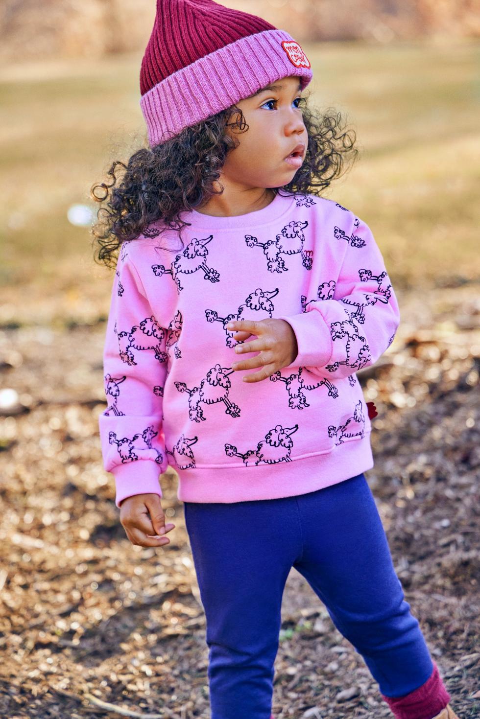 Recycled Cotton  Coco Baby Sweatshirt - Bonbon Pink