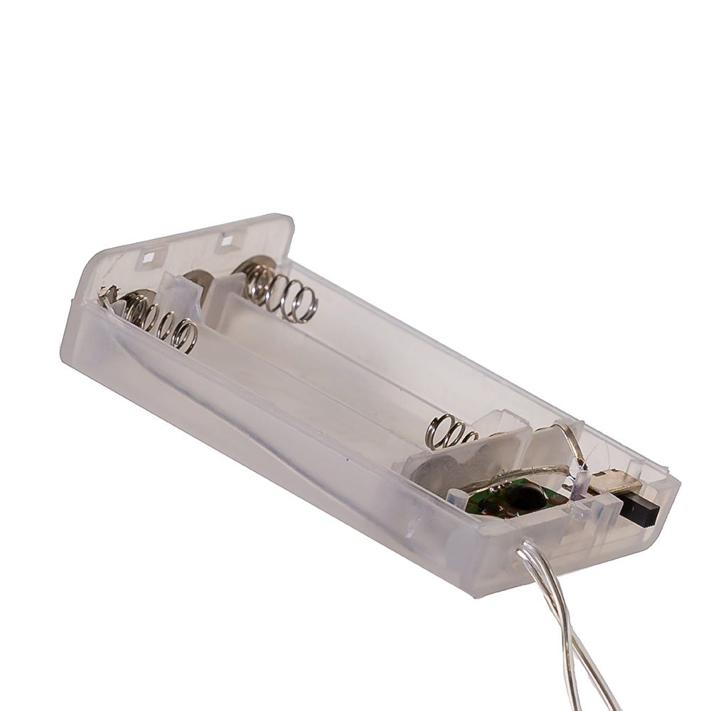 25-Light Battery-Operated Cool White LED Fairy Lights