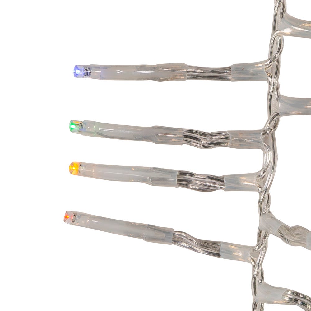 1000-Light Multicolor LED Clear Wire Cluster Garland