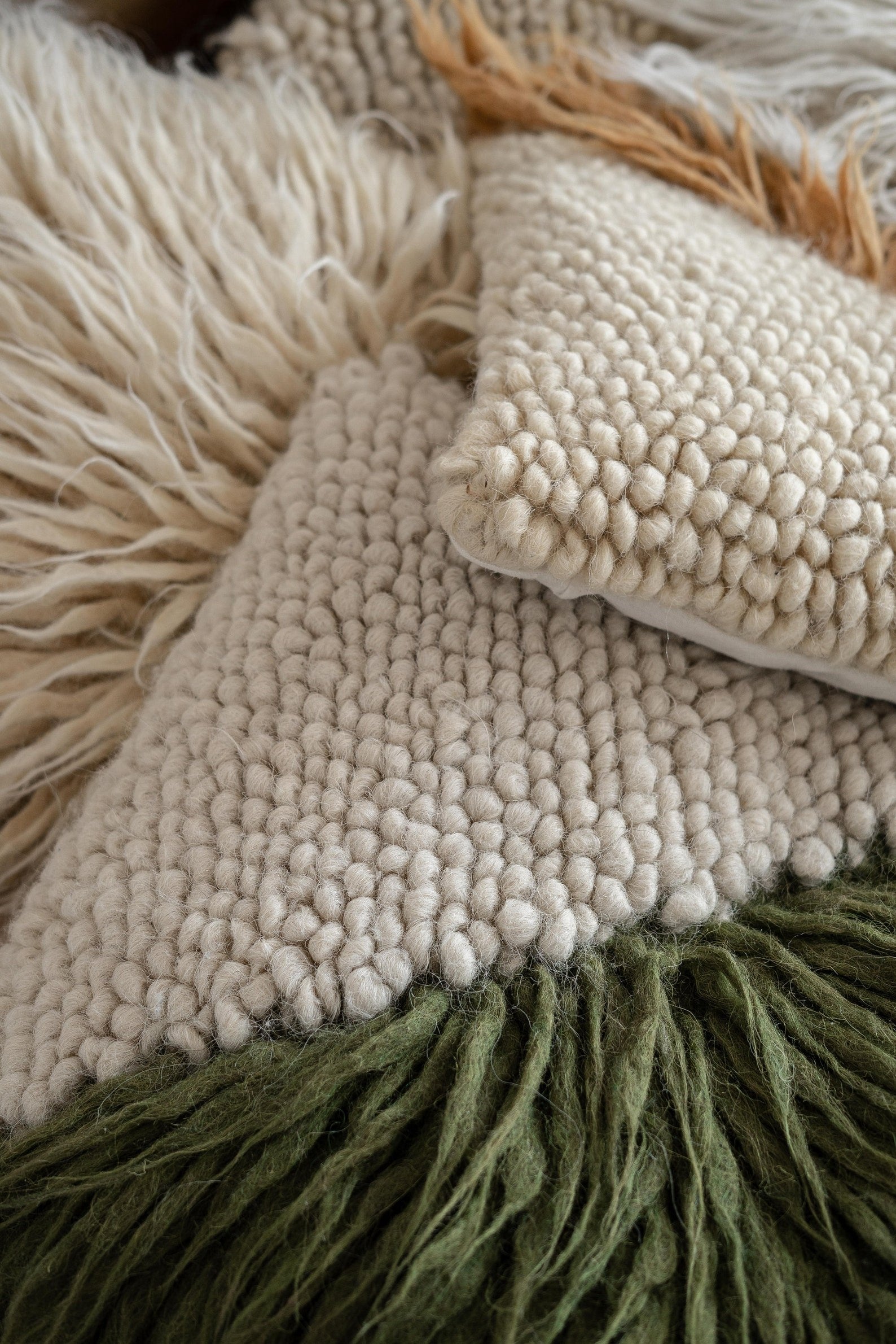 Handwoven Pillow "Forest" Moss