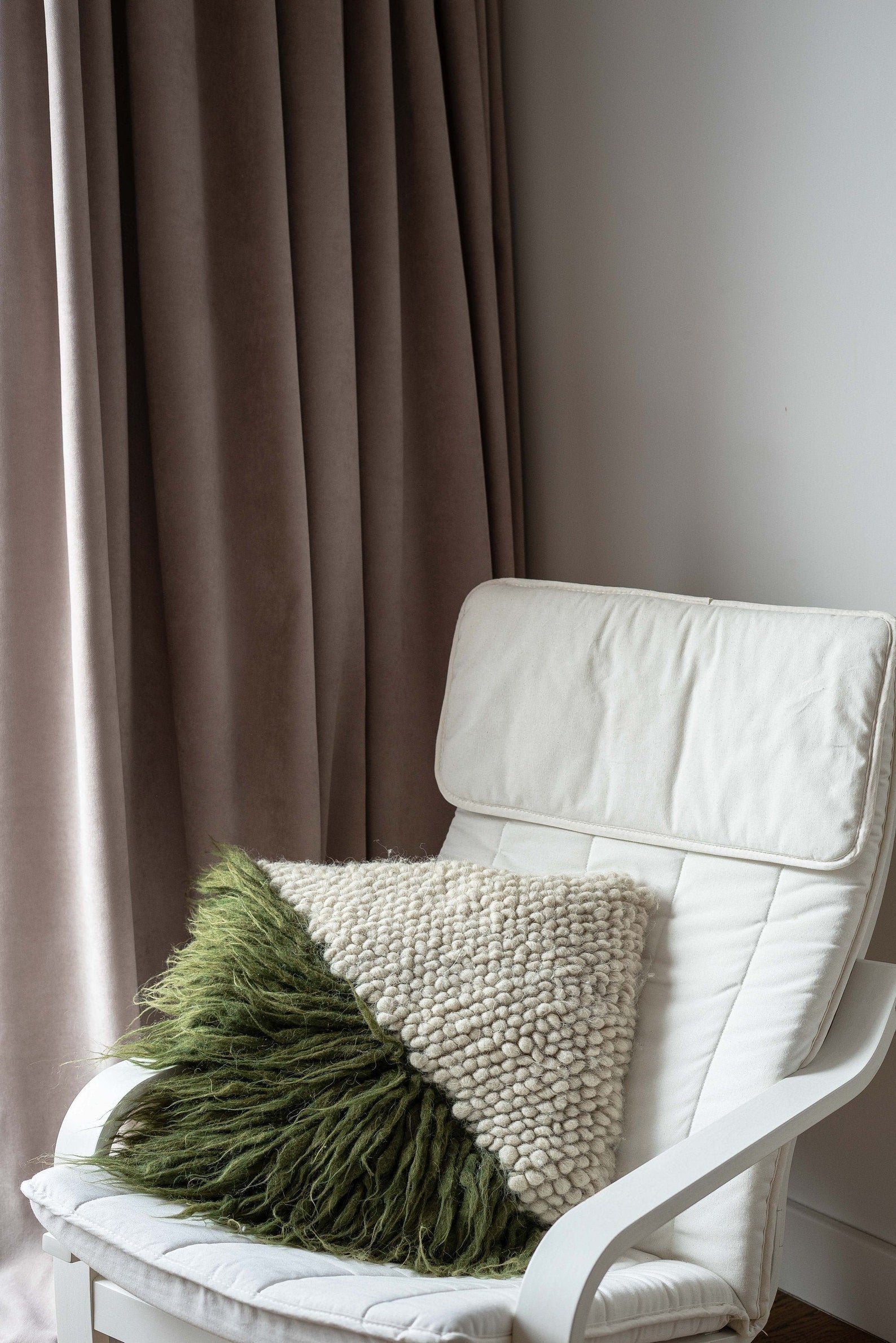 Handwoven Pillow "Forest" Moss