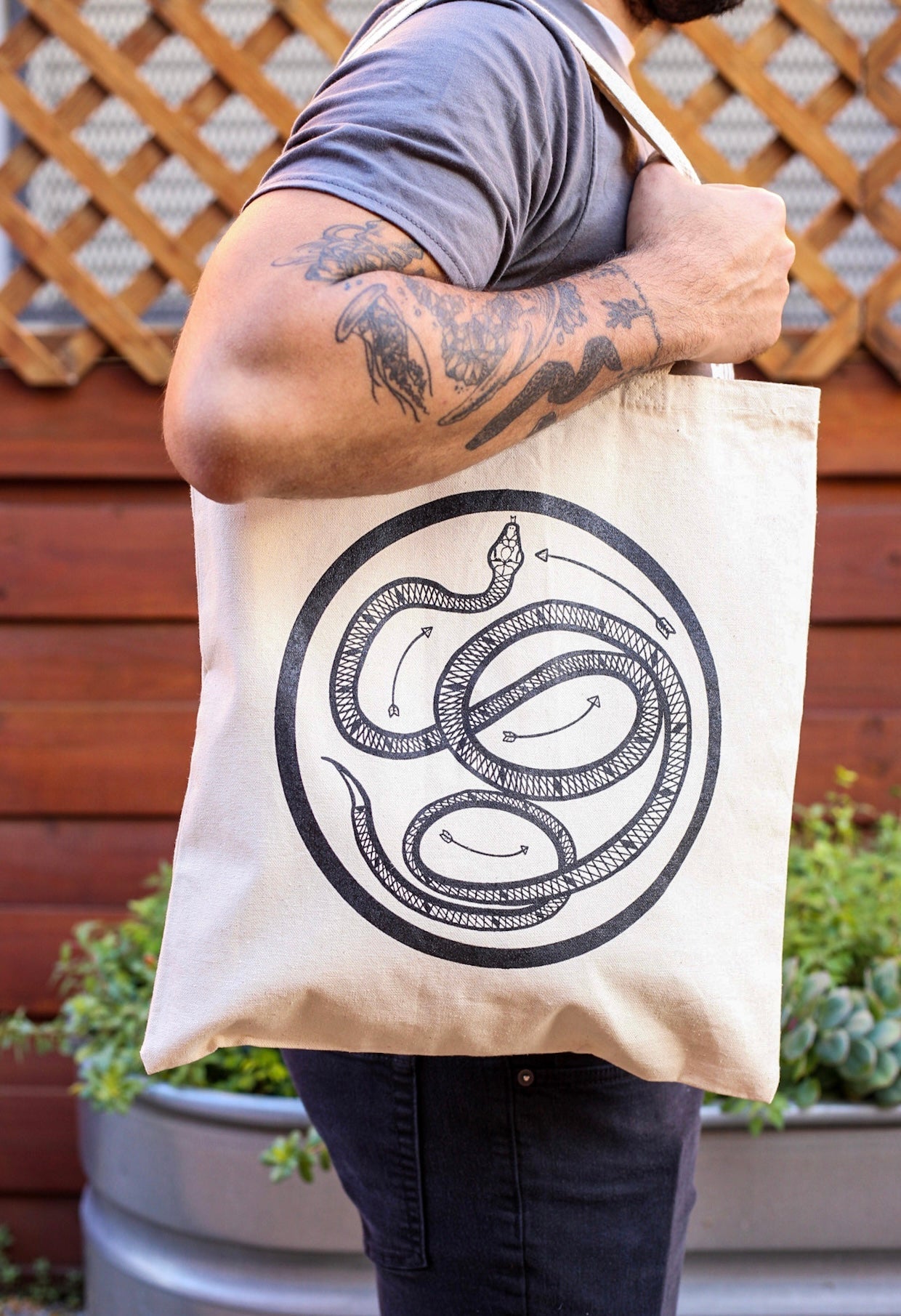 Snake Tote Bag (Clearance) by BOBBYK