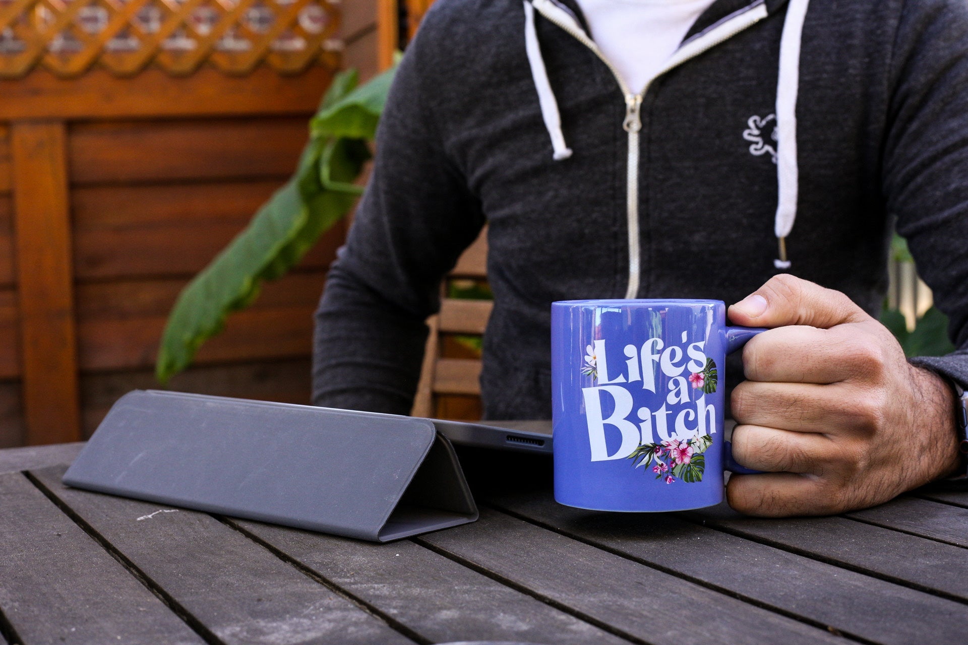 Life’s A Bitch Mug - Blue by BOBBYK