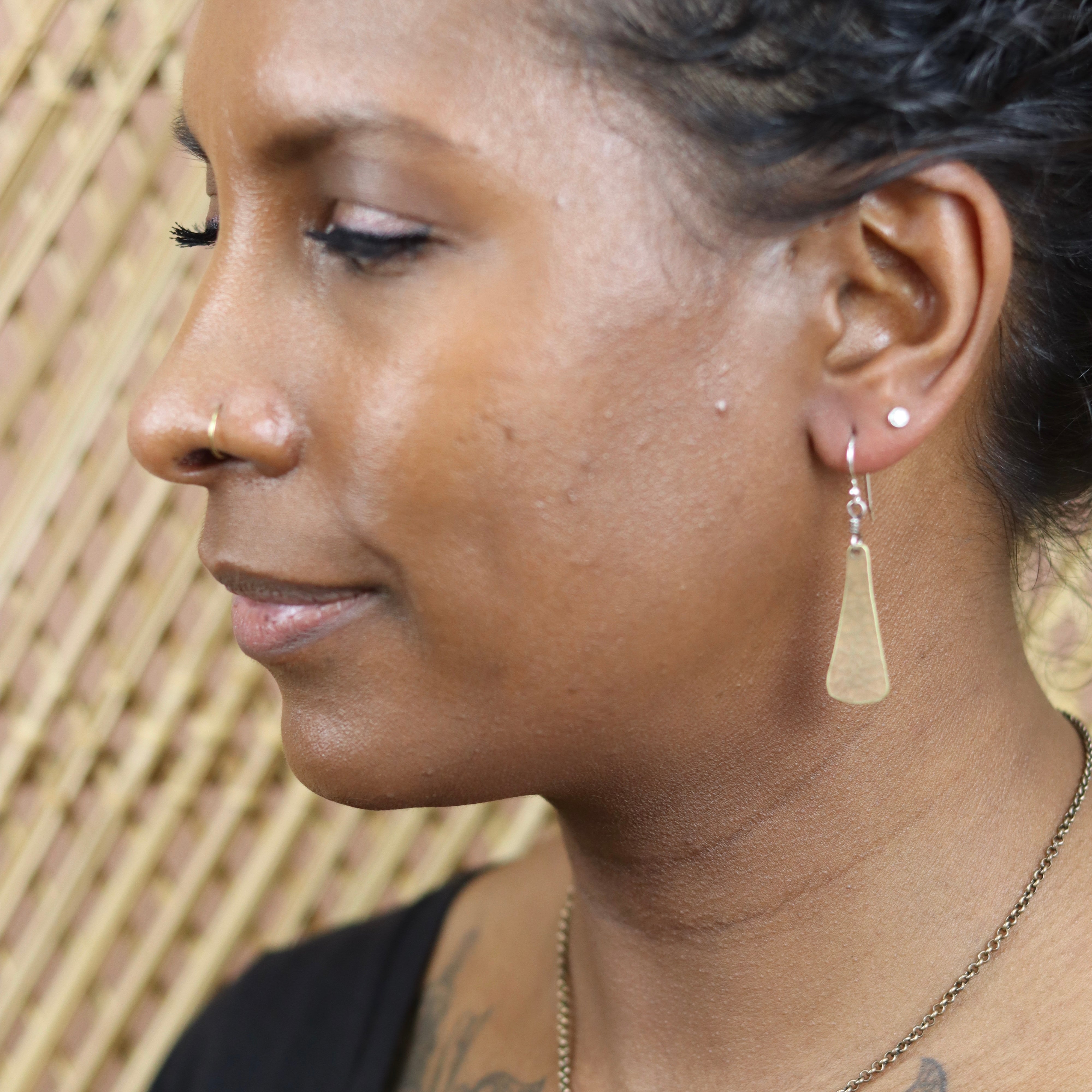 Brass Taper Earrings