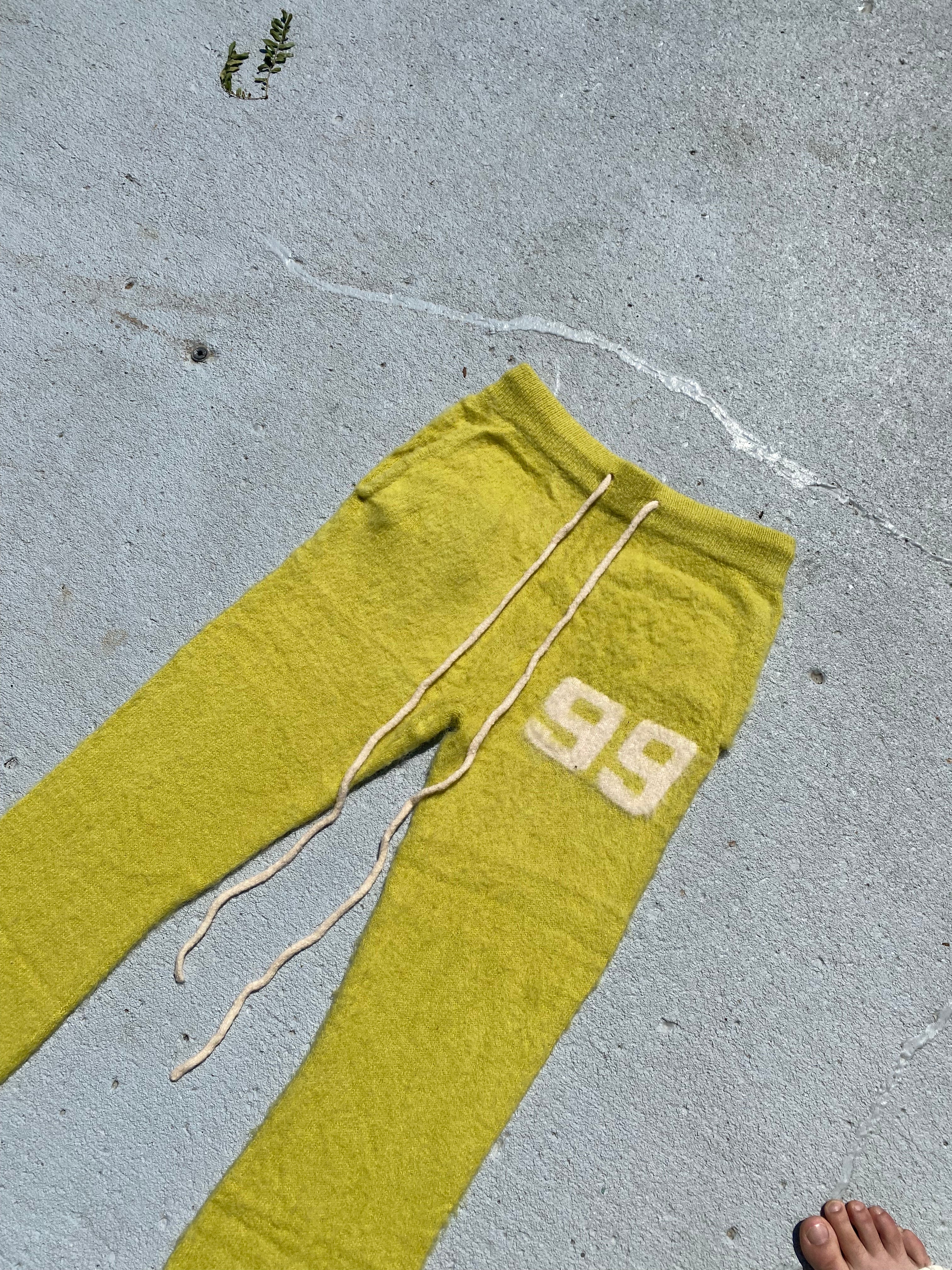 Mohair Pants Chartreuse