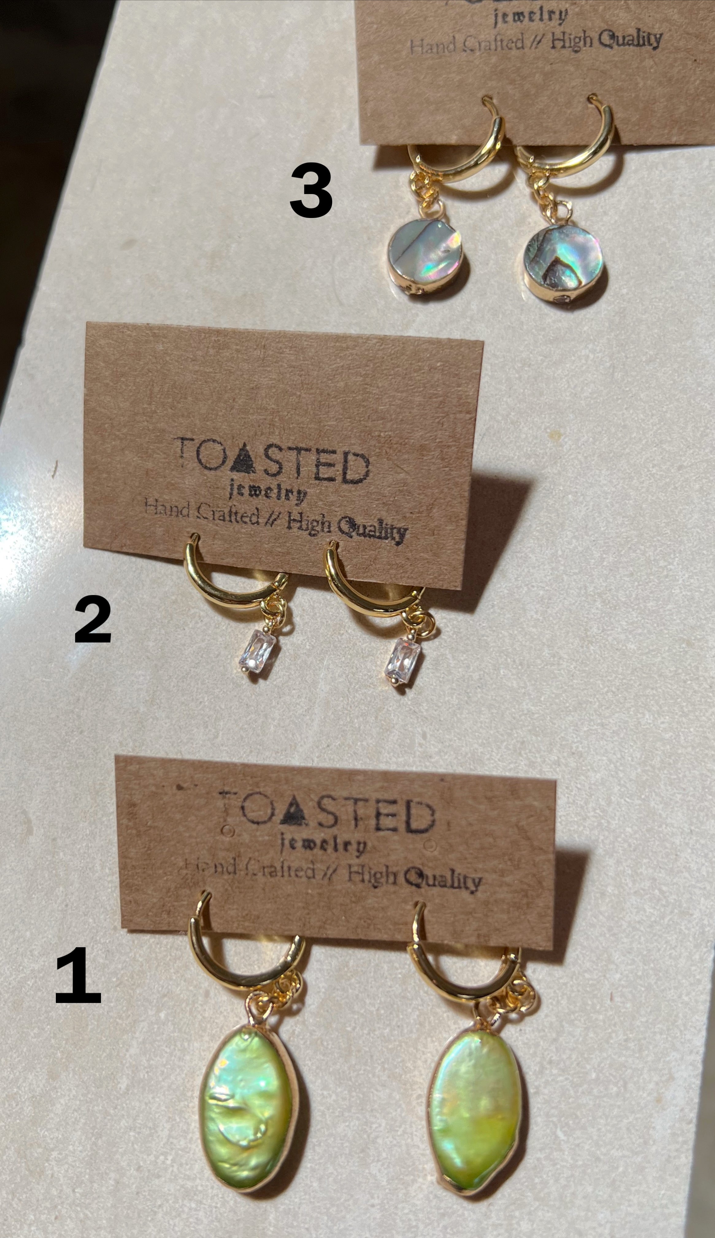 Cassie Huggies by Toasted Jewelry