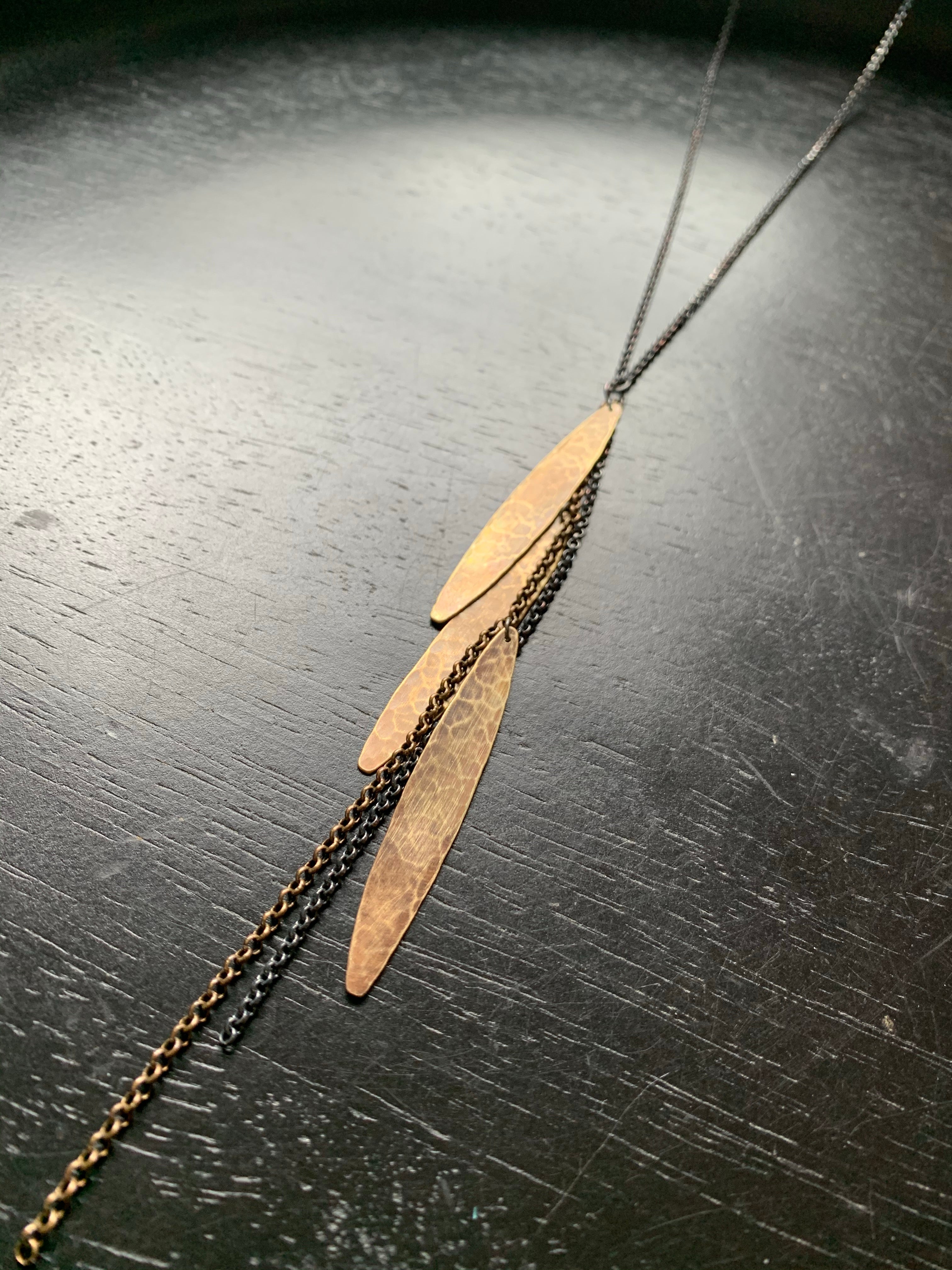 Metal Feather Necklace