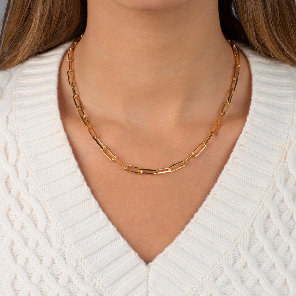  Large Paperclip Link Necklace - Adina's Jewels
