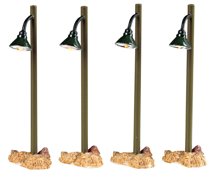 Set Of 4 Rustic Street Lights