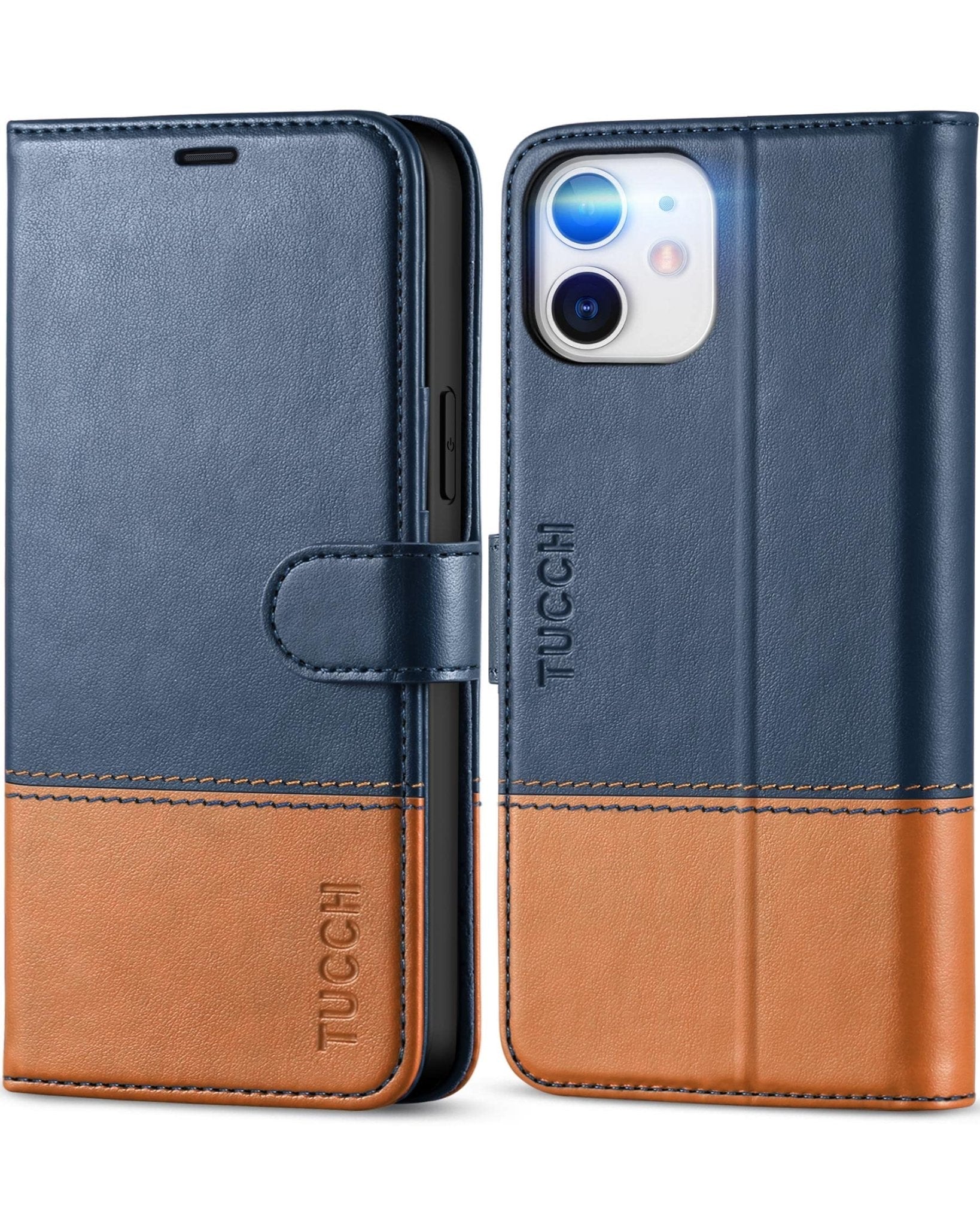 iPhone 12 /iPhone 12 Pro 5G, RFID Blocking Card Slot Stand [Shockproof TPU Interior Case] PU Leather Magnetic Protect Flip Cover Compatible with iPhone 12 Pro/12 6.1-inch, Black