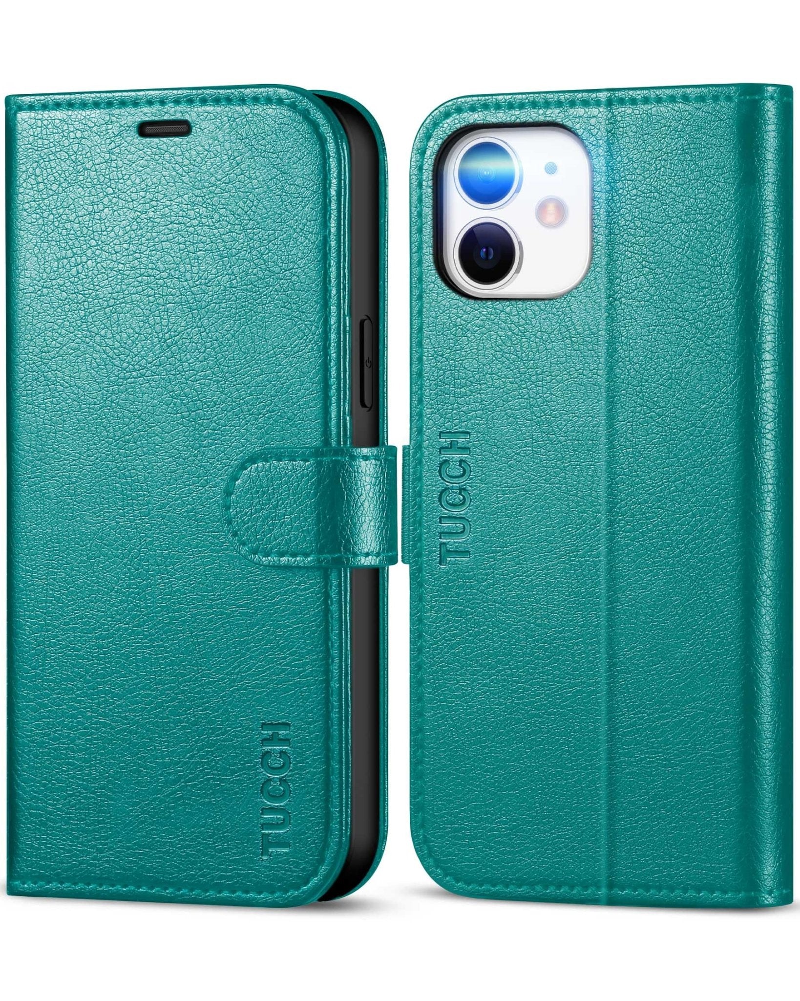 iPhone 12 /iPhone 12 Pro 5G, RFID Blocking Card Slot Stand [Shockproof TPU Interior Case] PU Leather Magnetic Protect Flip Cover Compatible with iPhone 12 Pro/12 6.1-inch, Black