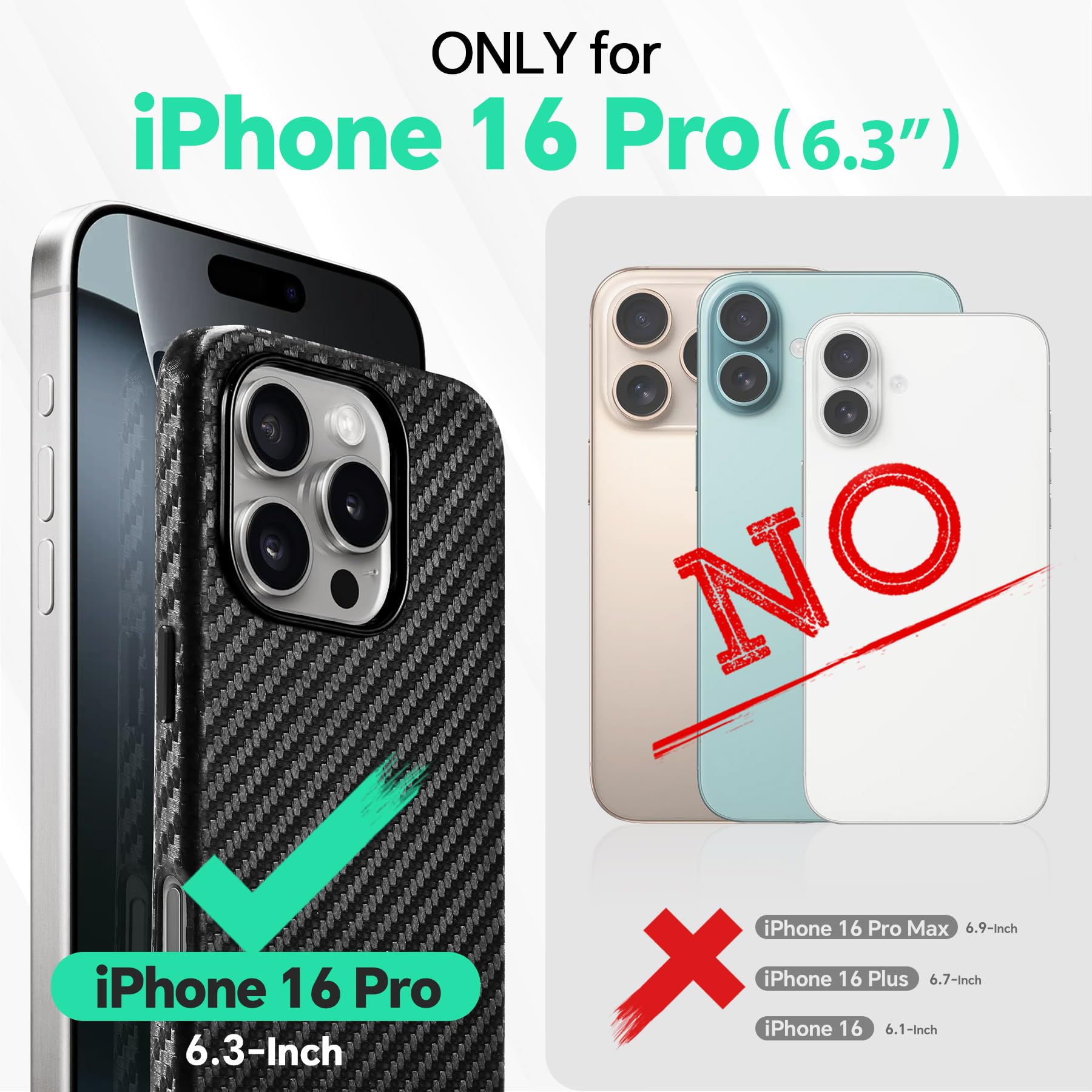 iPhone 16 Pro Max, Magnetic Slim Case [Wireless Charging] Shockproof Anti-Slip Protective Phone Cover[Anti-Fingerprint] Compatible with iPhone 16 Pro Max 6.9", Raspberry Red