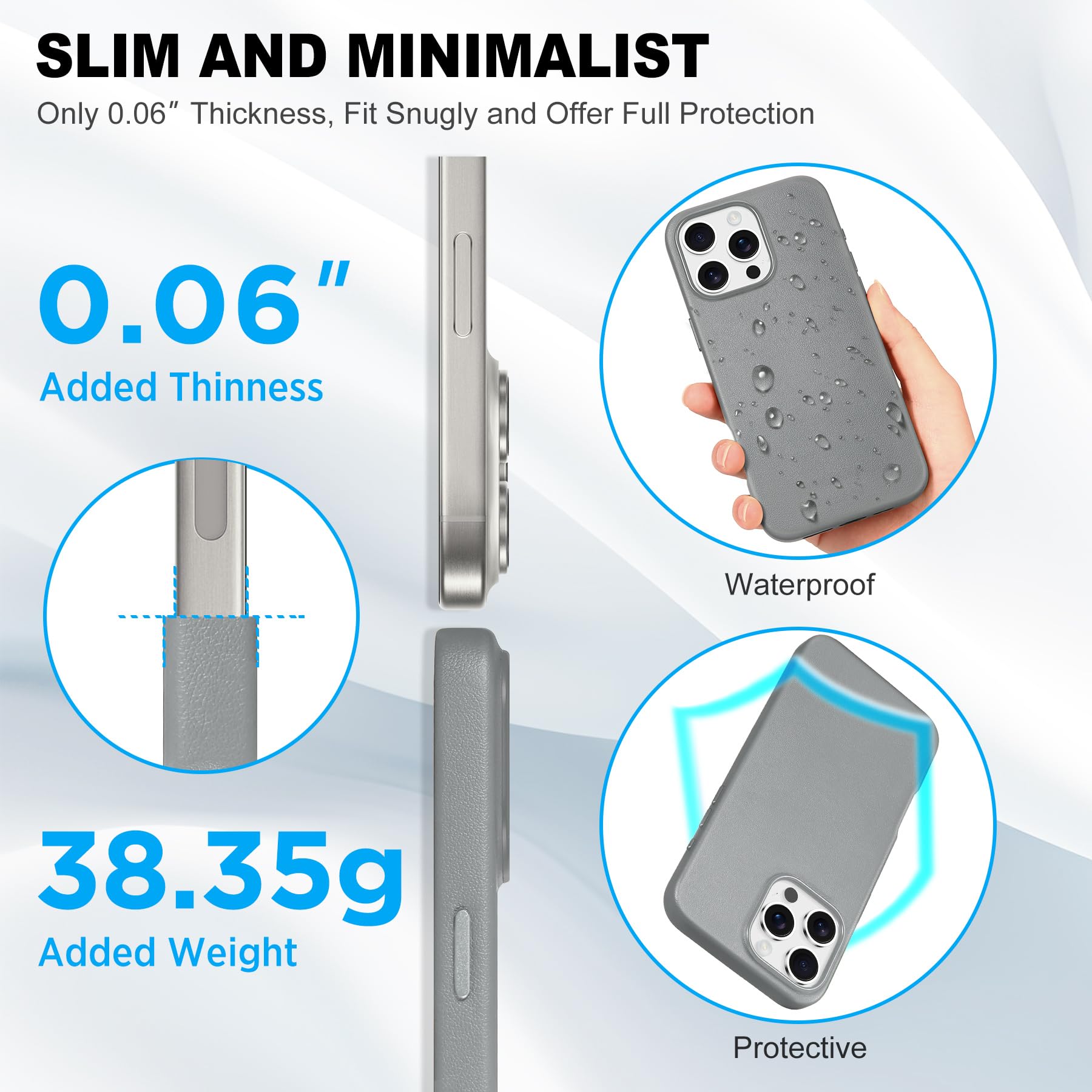 iPhone 16 Pro Max, Magnetic Slim Case [Wireless Charging] Shockproof Anti-Slip Protective Phone Cover[Anti-Fingerprint] Compatible with iPhone 16 Pro Max 6.9", Raspberry Red