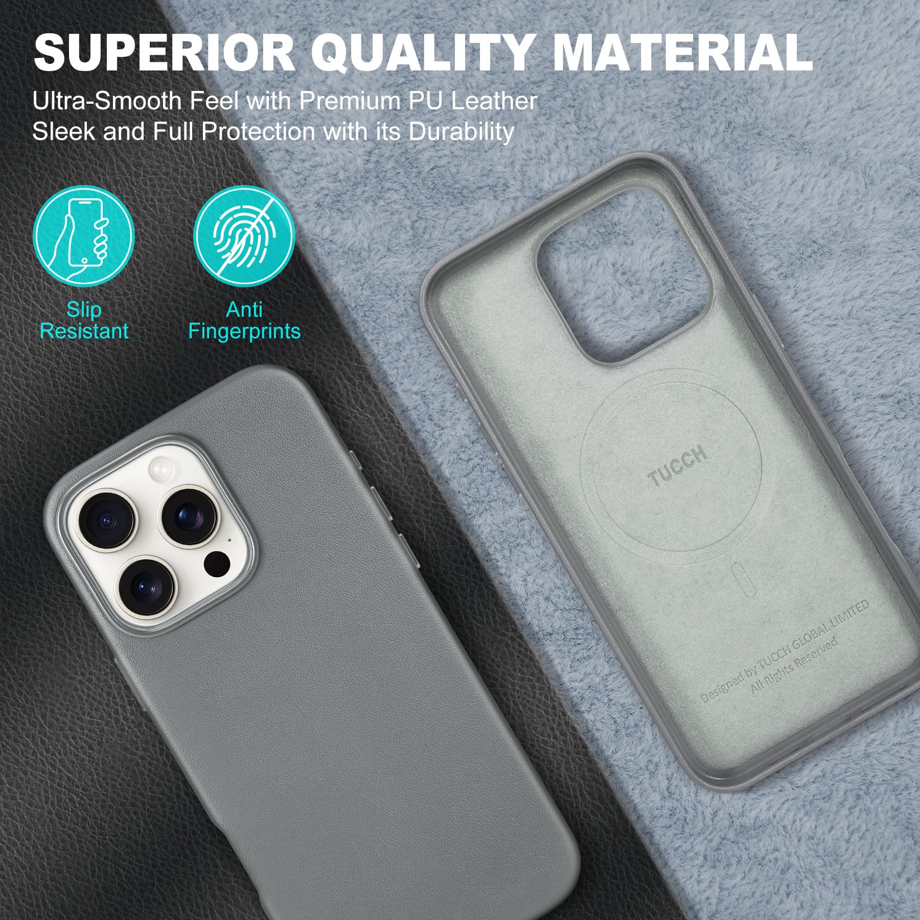 iPhone 16 Pro Max, Magnetic Slim Case [Wireless Charging] Shockproof Anti-Slip Protective Phone Cover[Anti-Fingerprint] Compatible with iPhone 16 Pro Max 6.9", Raspberry Red