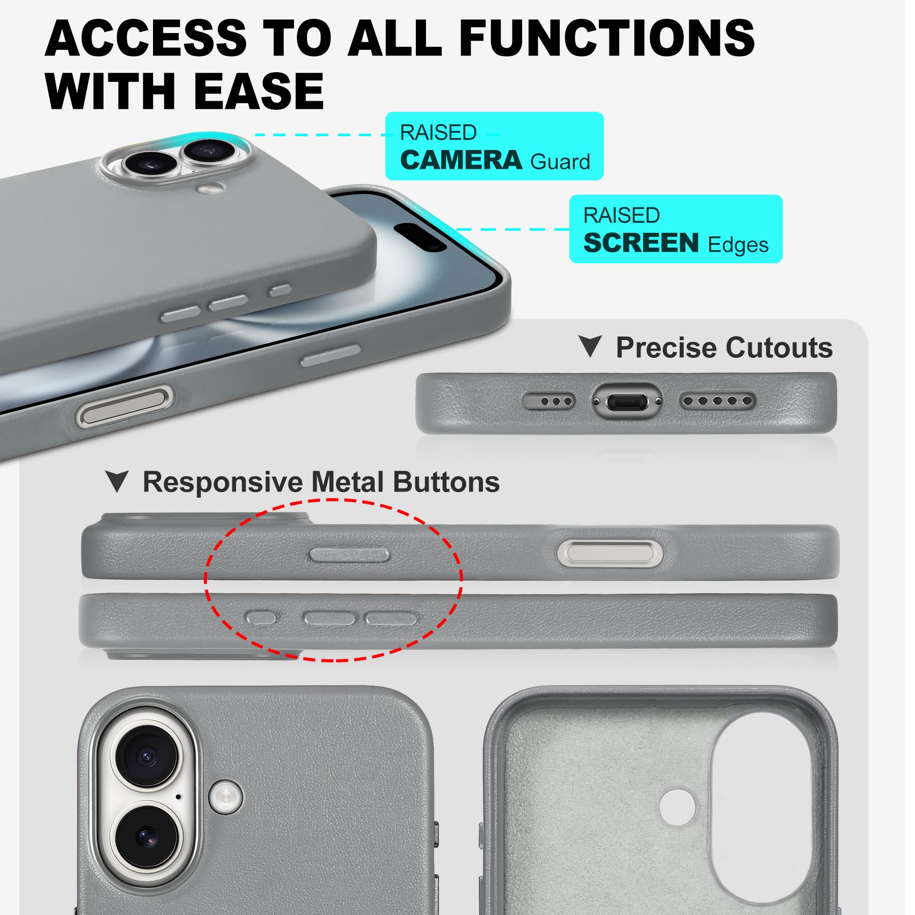 iPhone 16 Pro Max, Magnetic Slim Case [Wireless Charging] Shockproof Anti-Slip Protective Phone Cover[Anti-Fingerprint] Compatible with iPhone 16 Pro Max 6.9", Raspberry Red