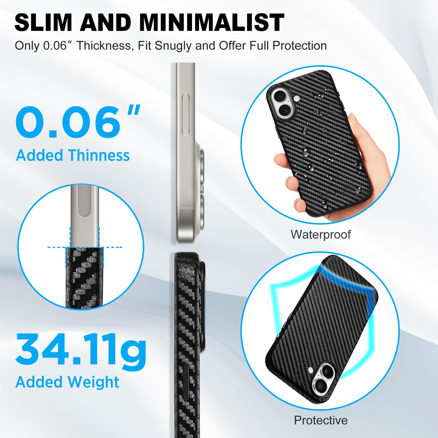 iPhone 16 Pro Max, Magnetic Slim Case [Wireless Charging] Shockproof Anti-Slip Protective Phone Cover[Anti-Fingerprint] Compatible with iPhone 16 Pro Max 6.9", Raspberry Red