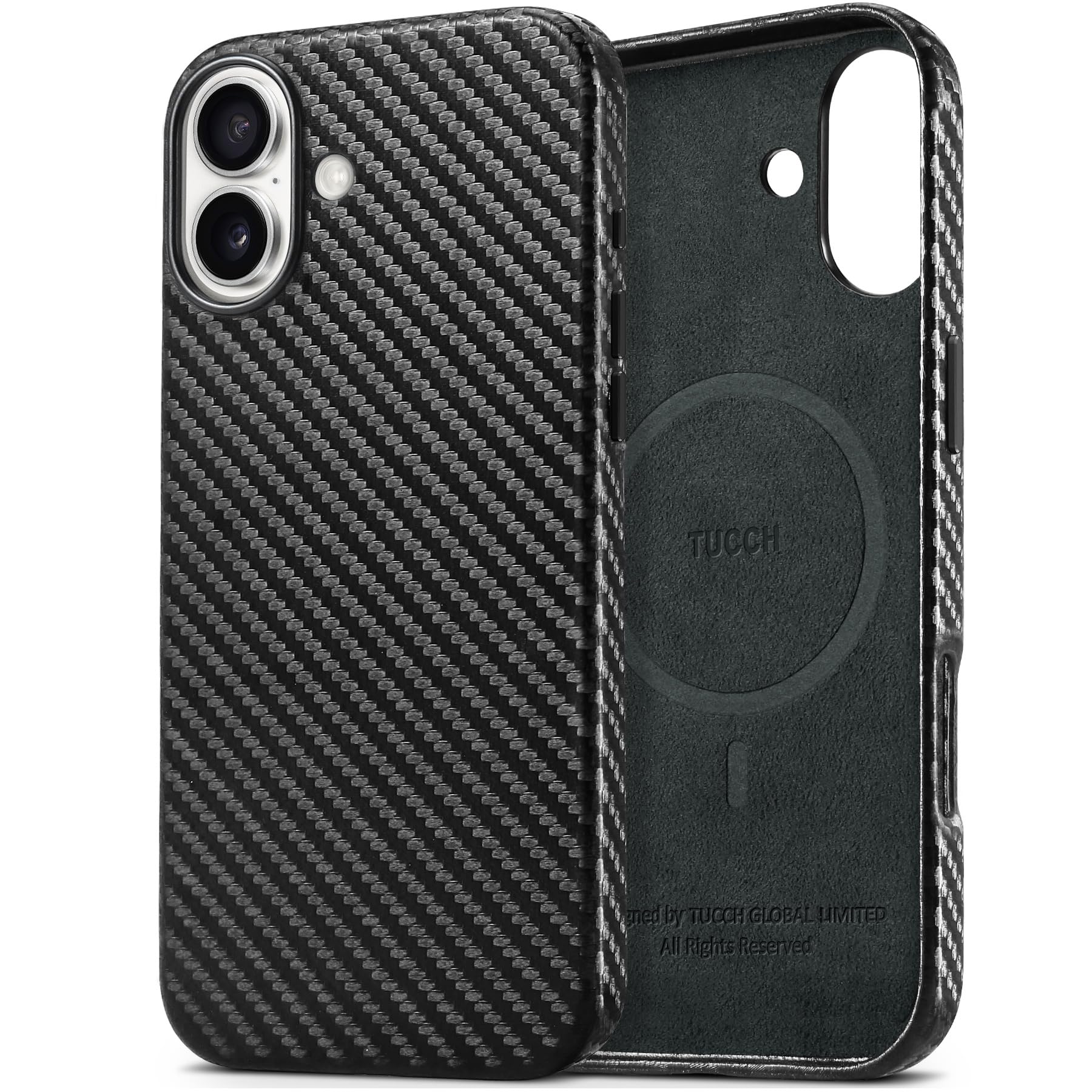 iPhone 16 Pro Max, Magnetic Slim Case [Wireless Charging] Shockproof Anti-Slip Protective Phone Cover[Anti-Fingerprint] Compatible with iPhone 16 Pro Max 6.9", Raspberry Red