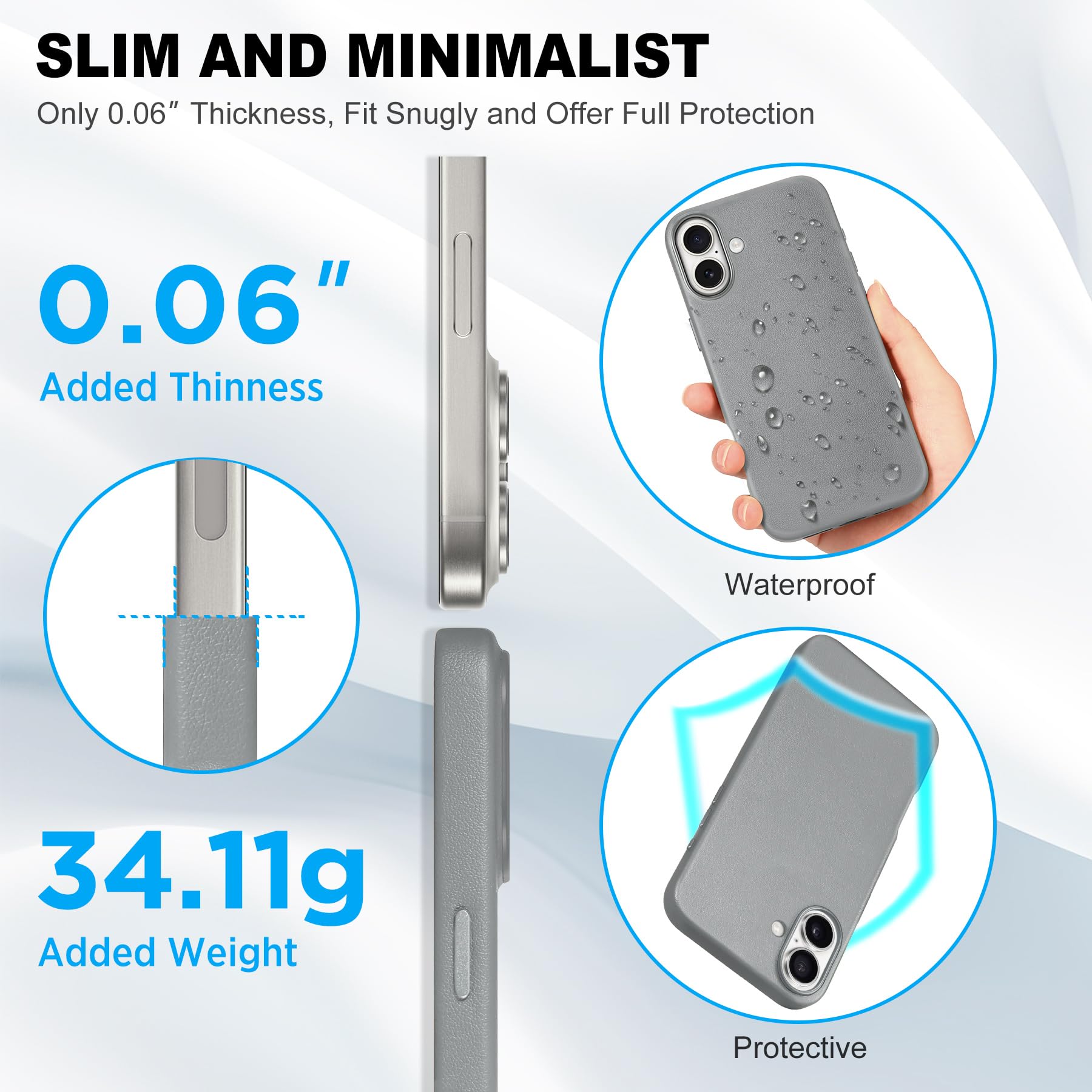 iPhone 16 Pro Max, Magnetic Slim Case [Wireless Charging] Shockproof Anti-Slip Protective Phone Cover[Anti-Fingerprint] Compatible with iPhone 16 Pro Max 6.9", Raspberry Red