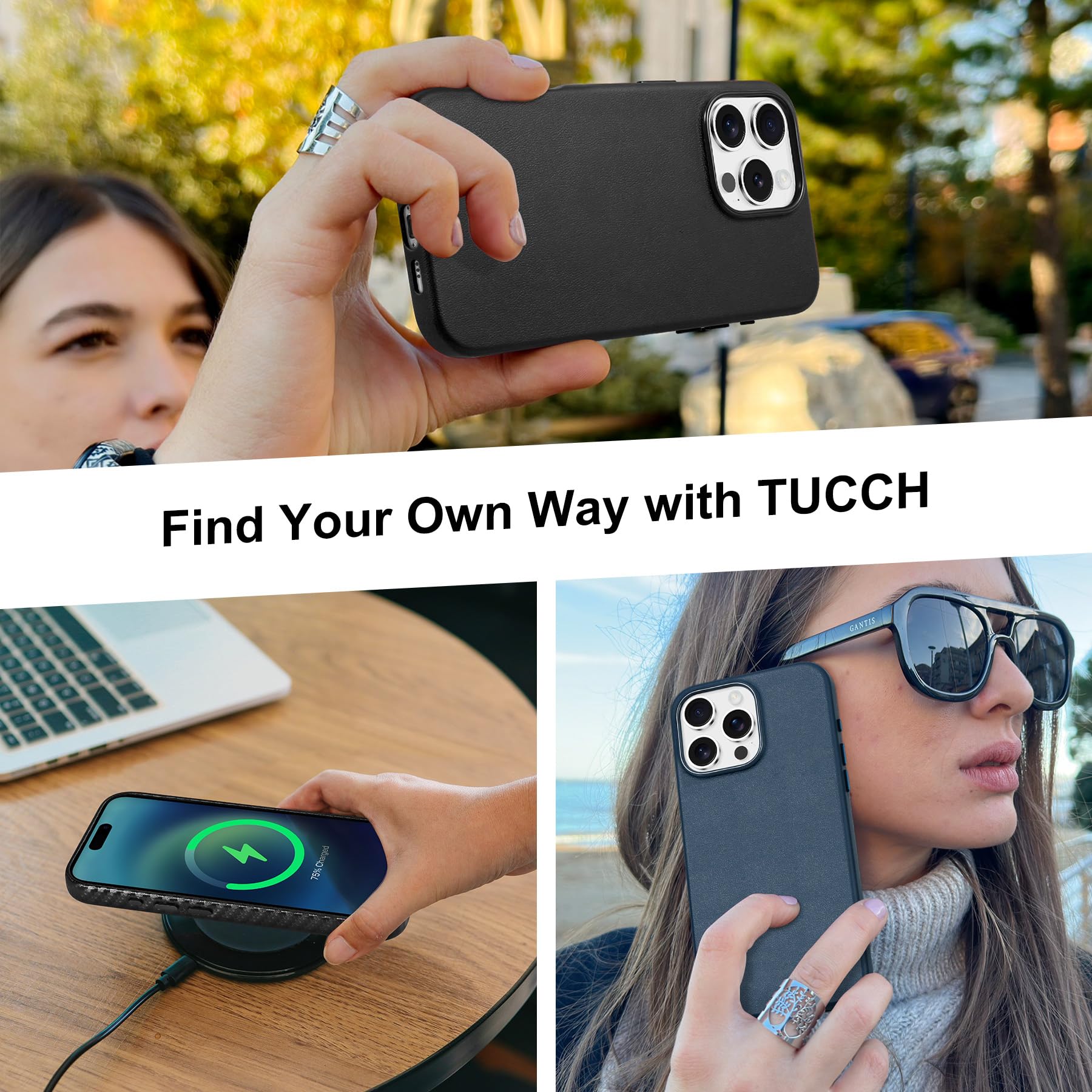 iPhone 16 Pro Max, Magnetic Slim Case [Wireless Charging] Shockproof Anti-Slip Protective Phone Cover[Anti-Fingerprint] Compatible with iPhone 16 Pro Max 6.9", Raspberry Red