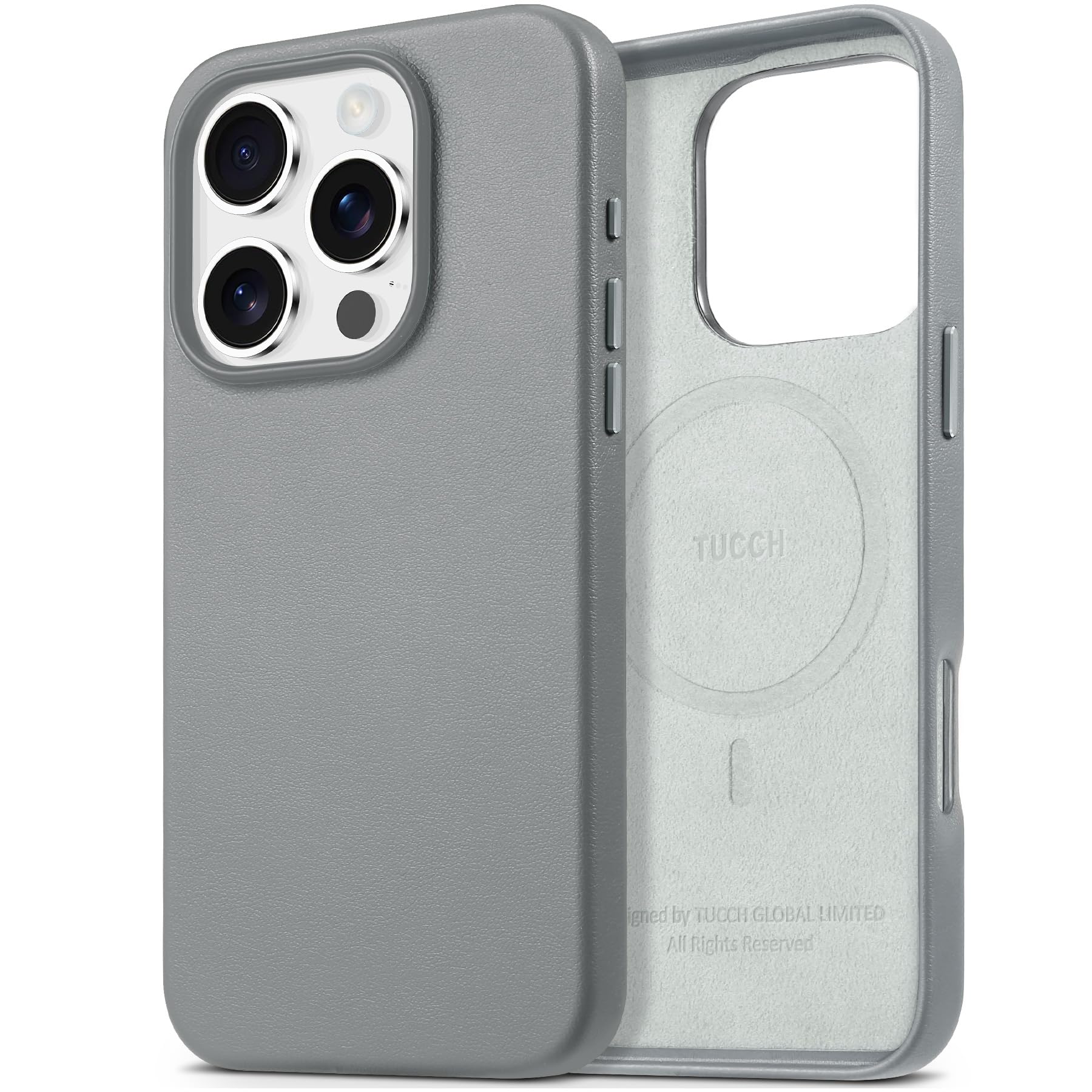 iPhone 16 Pro Max, Magnetic Slim Case [Wireless Charging] Shockproof Anti-Slip Protective Phone Cover[Anti-Fingerprint] Compatible with iPhone 16 Pro Max 6.9", Raspberry Red