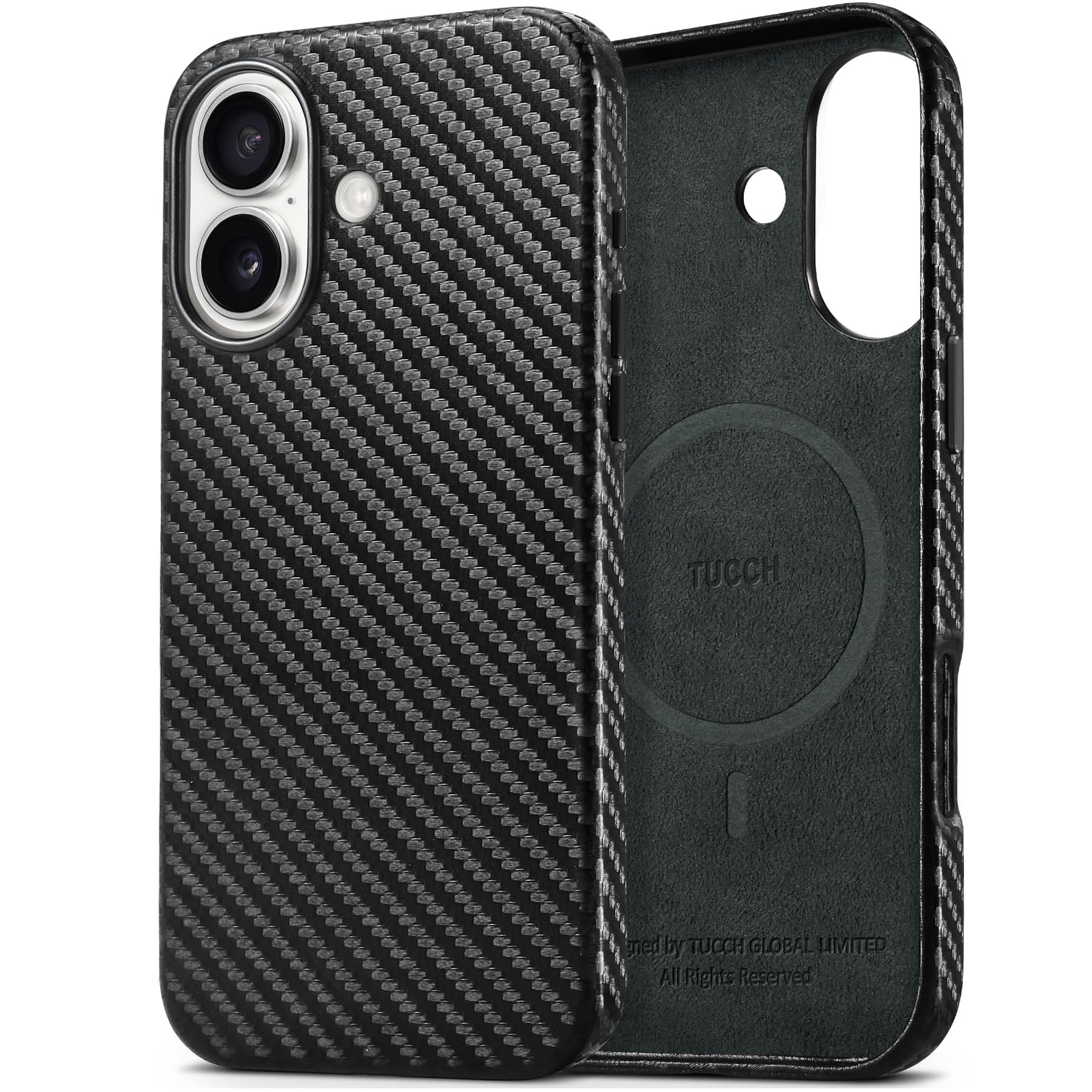 iPhone 16 Pro Max, Magnetic Slim Case [Wireless Charging] Shockproof Anti-Slip Protective Phone Cover[Anti-Fingerprint] Compatible with iPhone 16 Pro Max 6.9", Raspberry Red