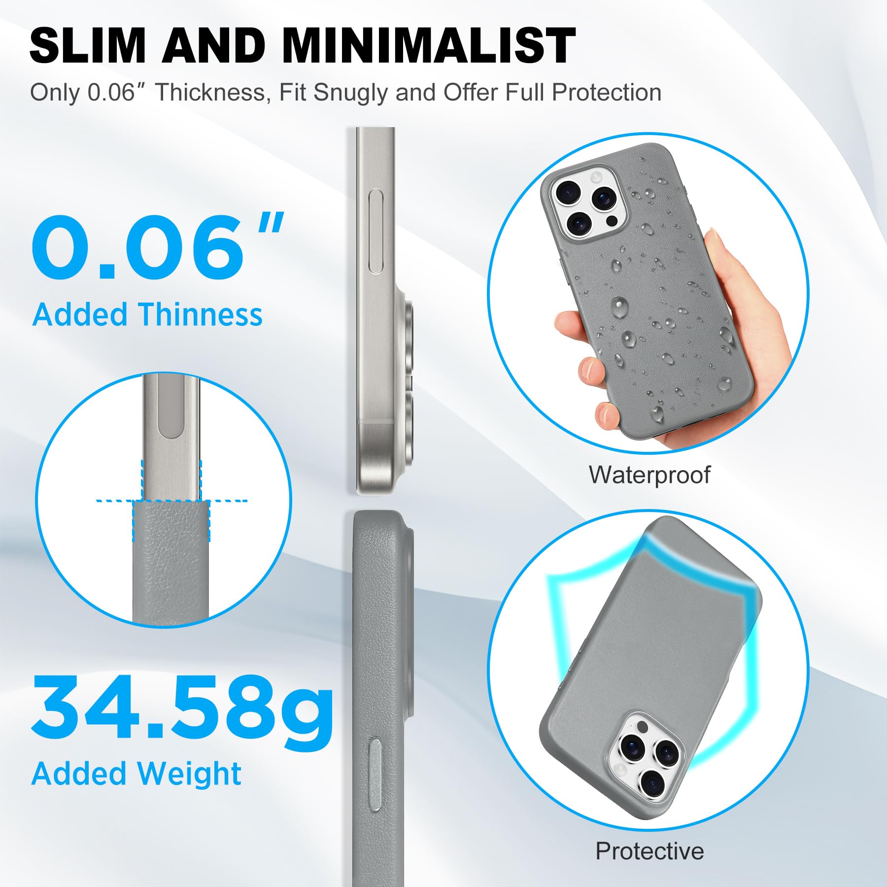 iPhone 16 Pro Max, Magnetic Slim Case [Wireless Charging] Shockproof Anti-Slip Protective Phone Cover[Anti-Fingerprint] Compatible with iPhone 16 Pro Max 6.9", Raspberry Red