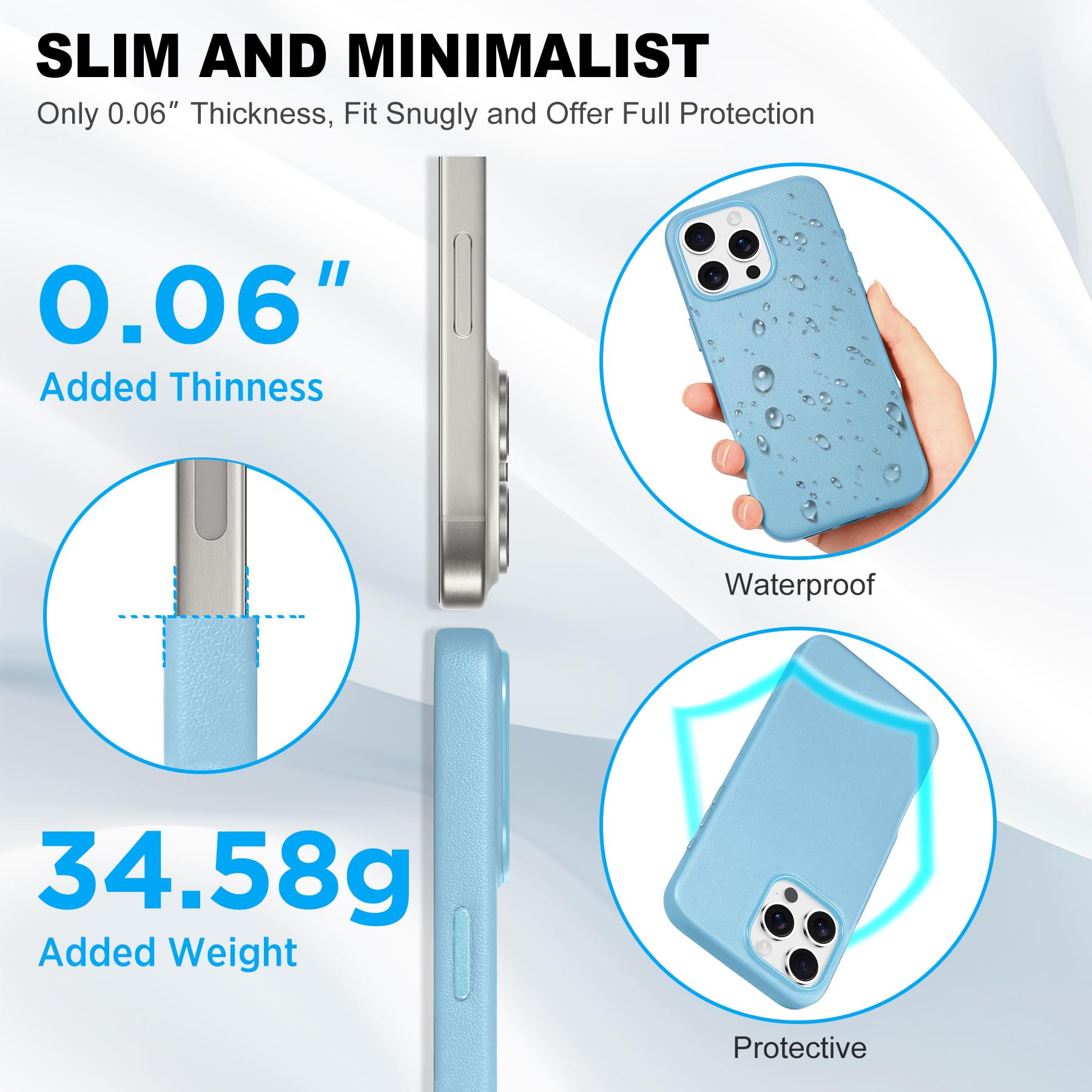 iPhone 16 Pro Max, Magnetic Slim Case [Wireless Charging] Shockproof Anti-Slip Protective Phone Cover[Anti-Fingerprint] Compatible with iPhone 16 Pro Max 6.9", Raspberry Red