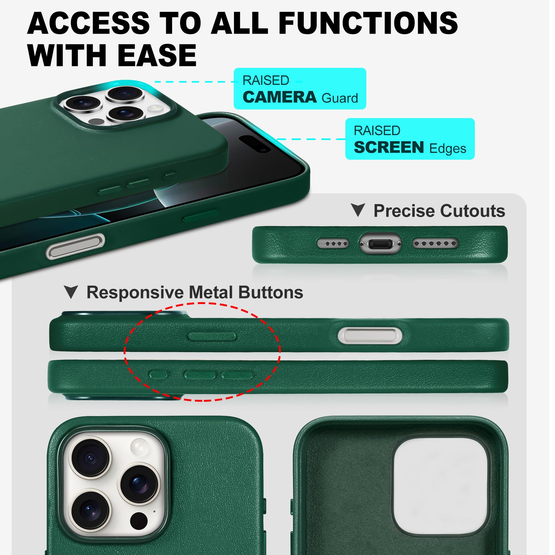 iPhone 16 Pro Max, Magnetic Slim Case [Wireless Charging] Shockproof Anti-Slip Protective Phone Cover[Anti-Fingerprint] Compatible with iPhone 16 Pro Max 6.9", Raspberry Red