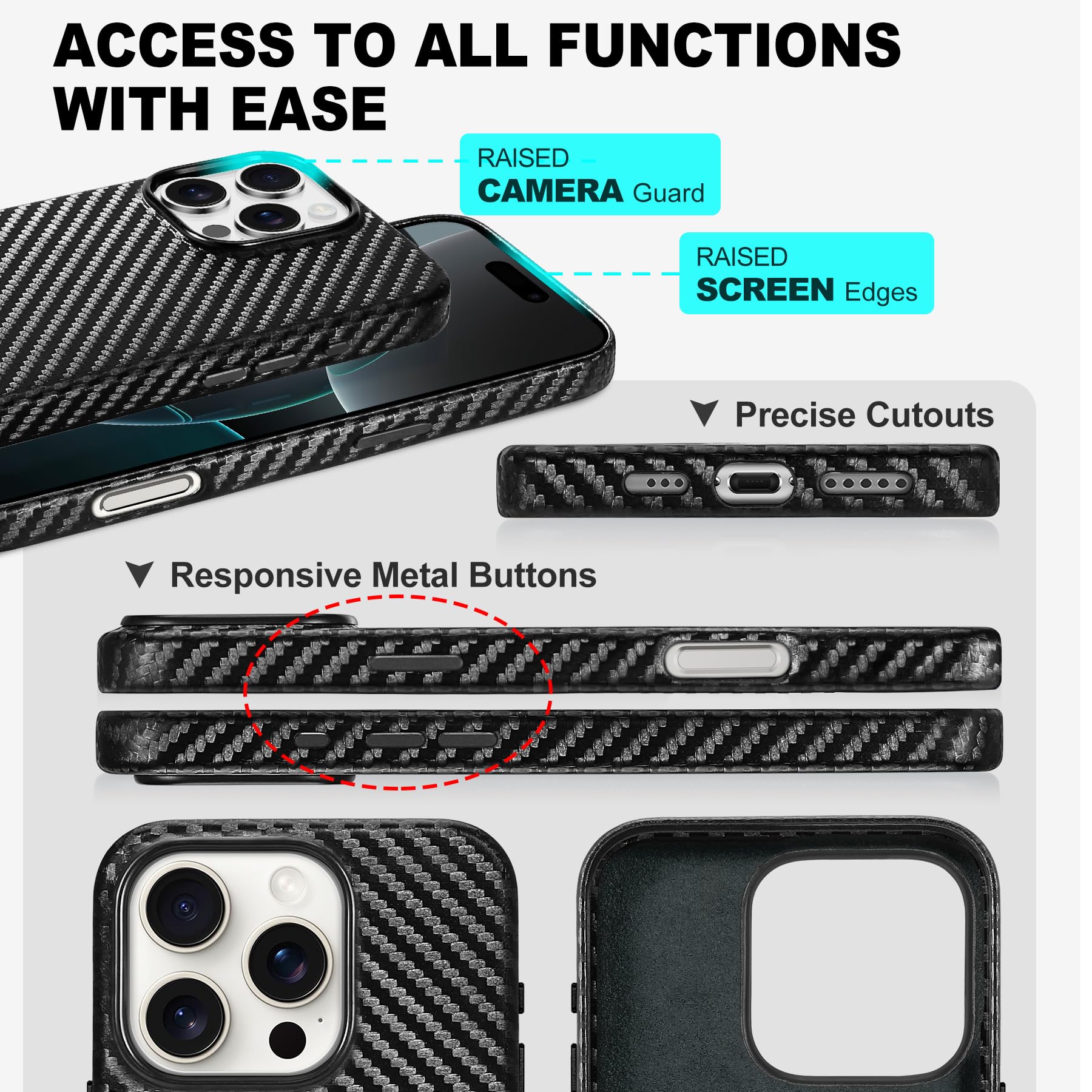 iPhone 16 Pro Max, Magnetic Slim Case [Wireless Charging] Shockproof Anti-Slip Protective Phone Cover[Anti-Fingerprint] Compatible with iPhone 16 Pro Max 6.9", Raspberry Red