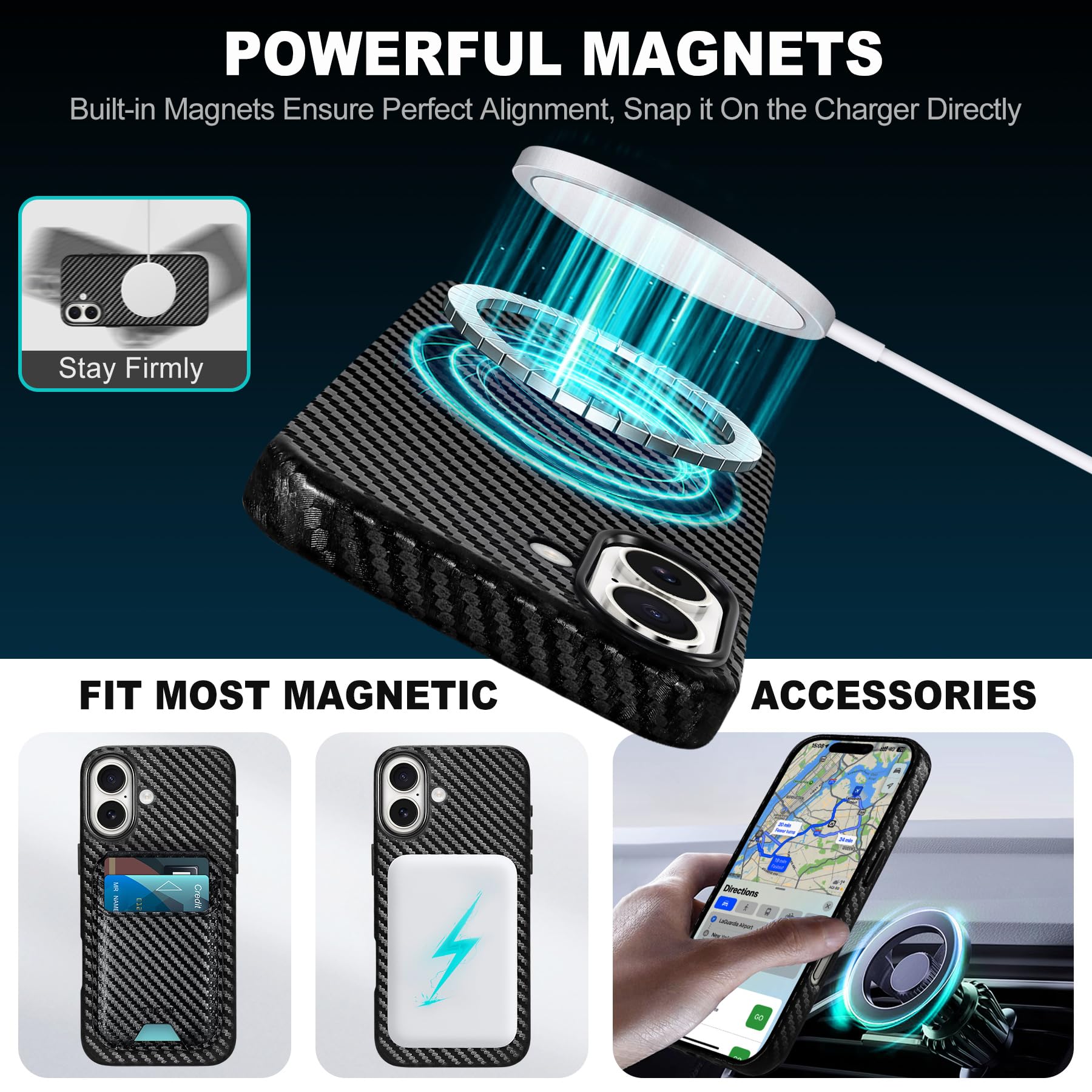 iPhone 16 Pro Max, Magnetic Slim Case [Wireless Charging] Shockproof Anti-Slip Protective Phone Cover[Anti-Fingerprint] Compatible with iPhone 16 Pro Max 6.9", Raspberry Red