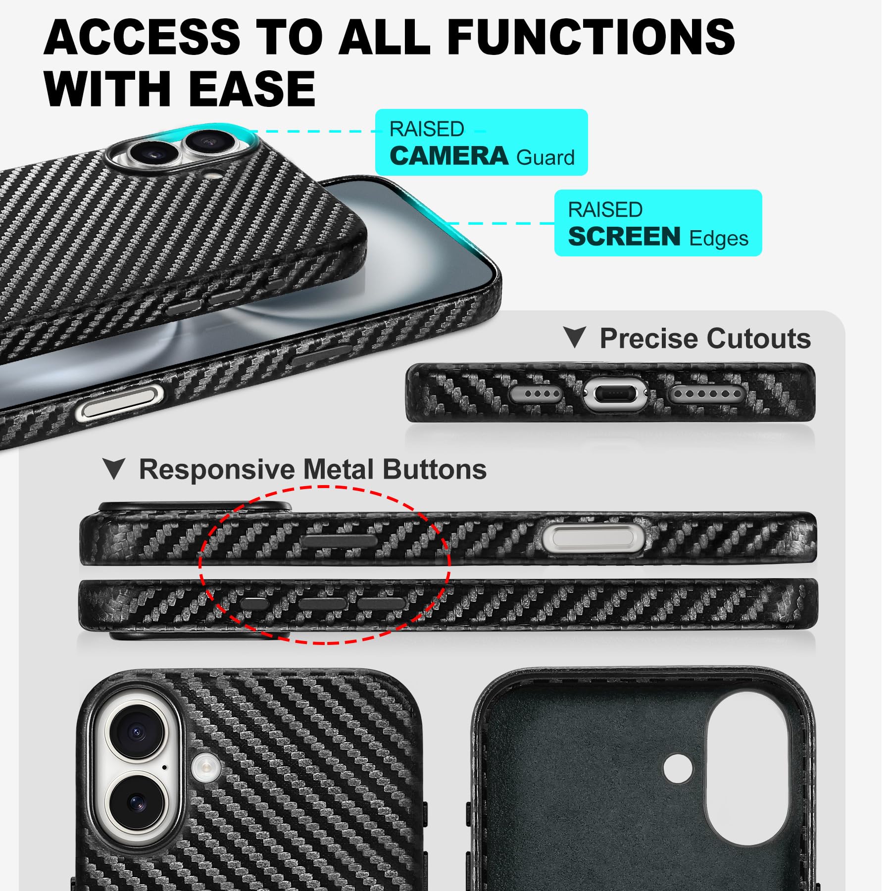 iPhone 16 Pro Max, Magnetic Slim Case [Wireless Charging] Shockproof Anti-Slip Protective Phone Cover[Anti-Fingerprint] Compatible with iPhone 16 Pro Max 6.9", Raspberry Red