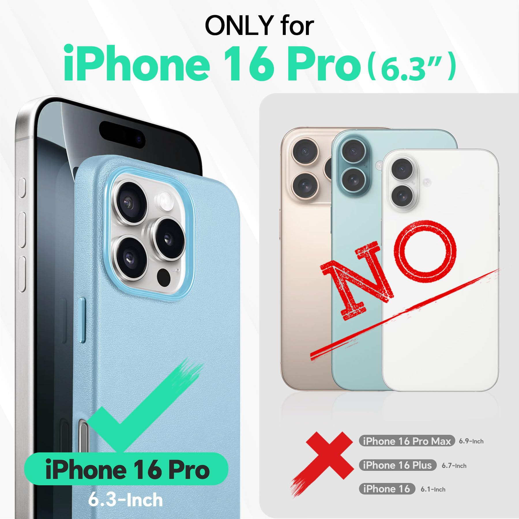 iPhone 16 Pro Max, Magnetic Slim Case [Wireless Charging] Shockproof Anti-Slip Protective Phone Cover[Anti-Fingerprint] Compatible with iPhone 16 Pro Max 6.9", Raspberry Red