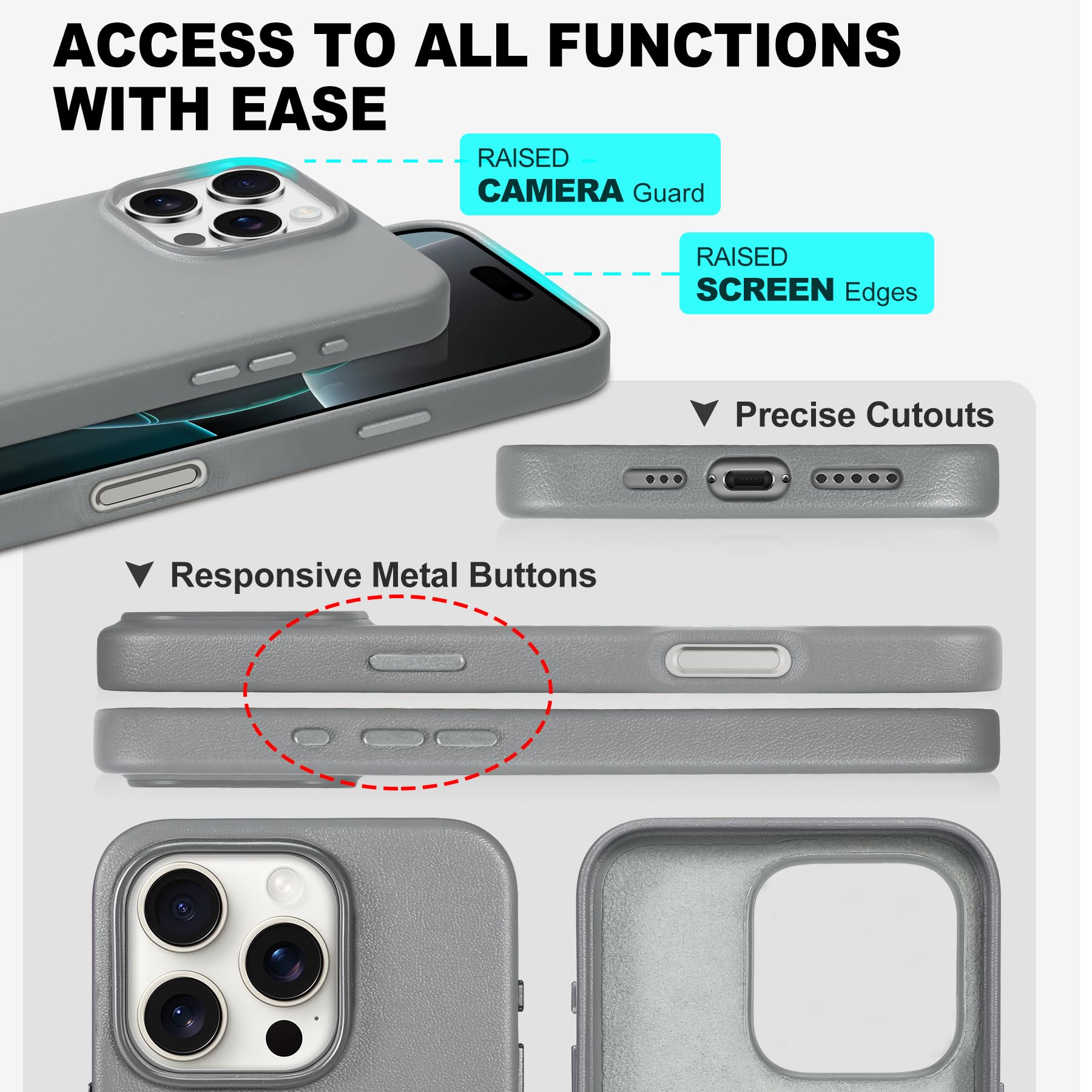 iPhone 16 Pro Max, Magnetic Slim Case [Wireless Charging] Shockproof Anti-Slip Protective Phone Cover[Anti-Fingerprint] Compatible with iPhone 16 Pro Max 6.9", Raspberry Red