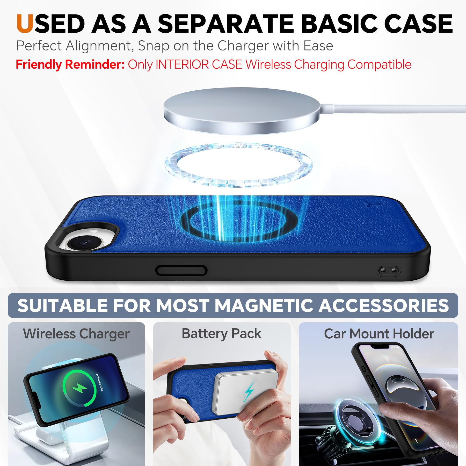 iPhone 16e Wallet 6.1", [Wrist Strap] [Detachable] Magnetic PU Leather Wallet Case RFID Blocking [Wireless Charging] 4 Card Holders Stand Folio Cover for iPhone 16e, Plum Purple