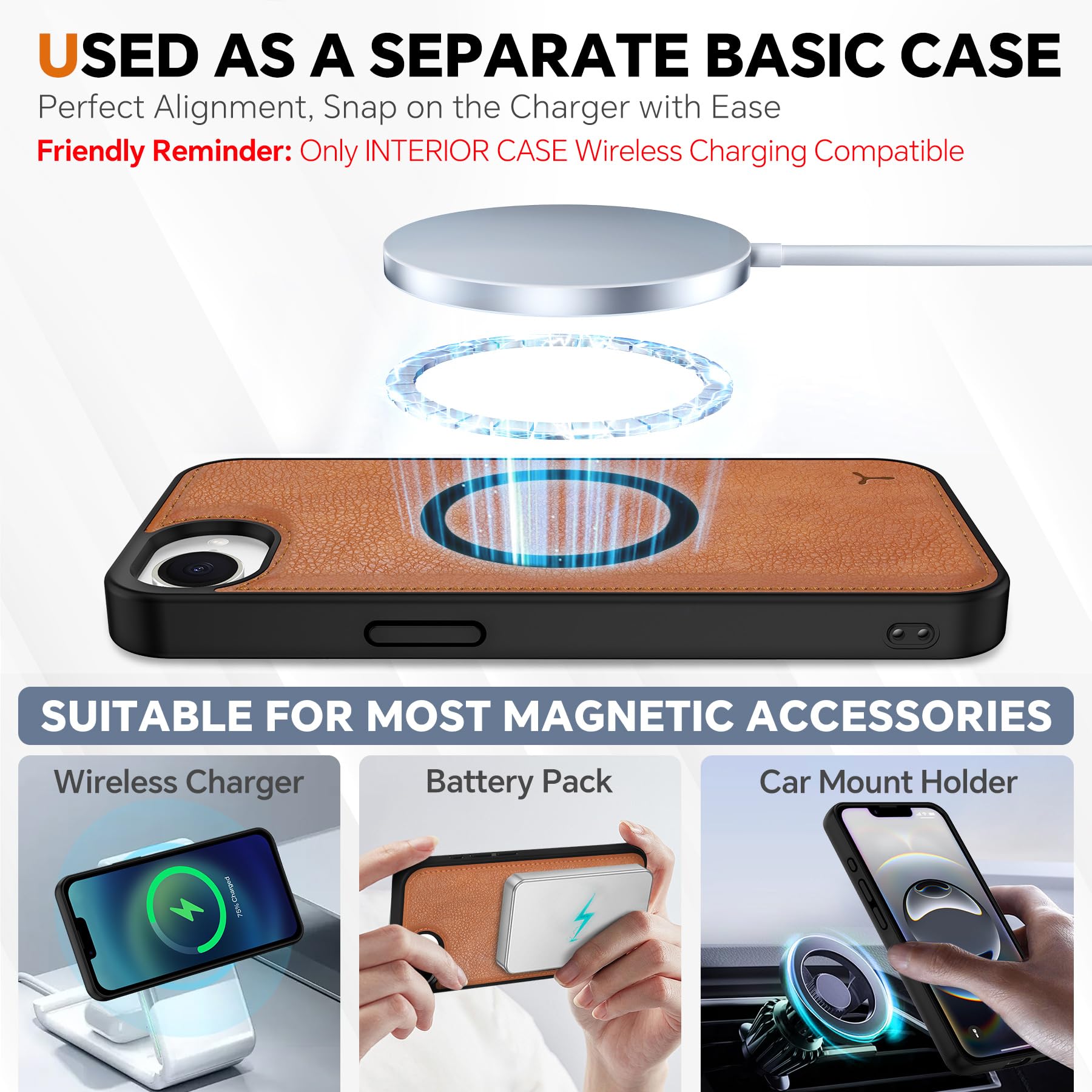 iPhone 16e Wallet 6.1", [Wrist Strap] [Detachable] Magnetic PU Leather Wallet Case RFID Blocking [Wireless Charging] 4 Card Holders Stand Folio Cover for iPhone 16e, Plum Purple