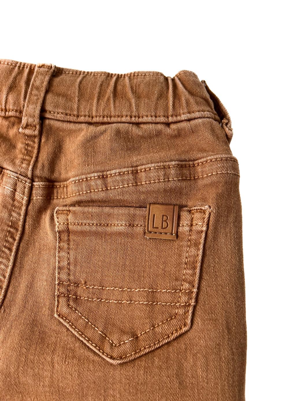 Baby Boys Rolled Denim Short - Dark Camel
