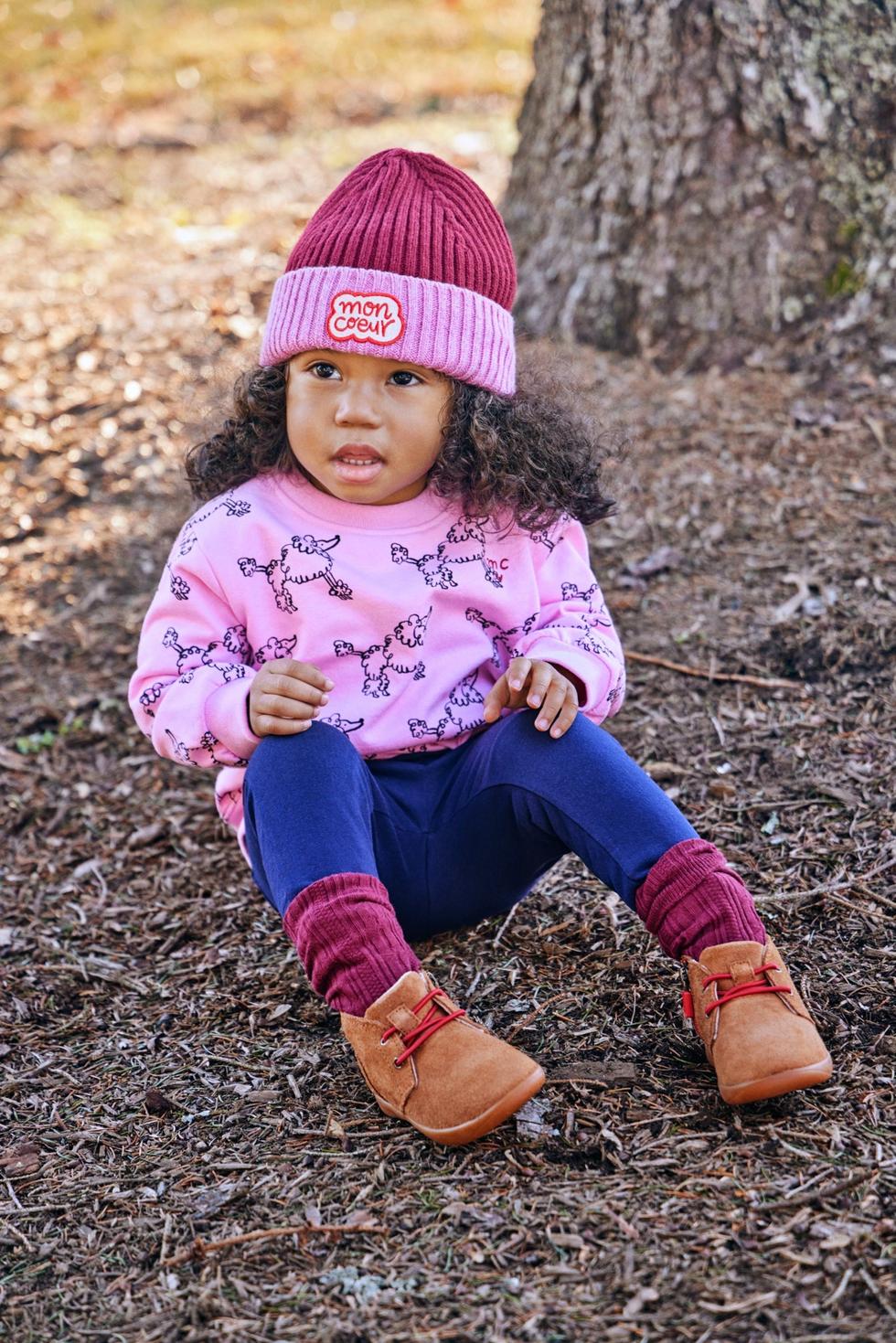 Recycled Cotton  Coco Baby Sweatshirt - Bonbon Pink