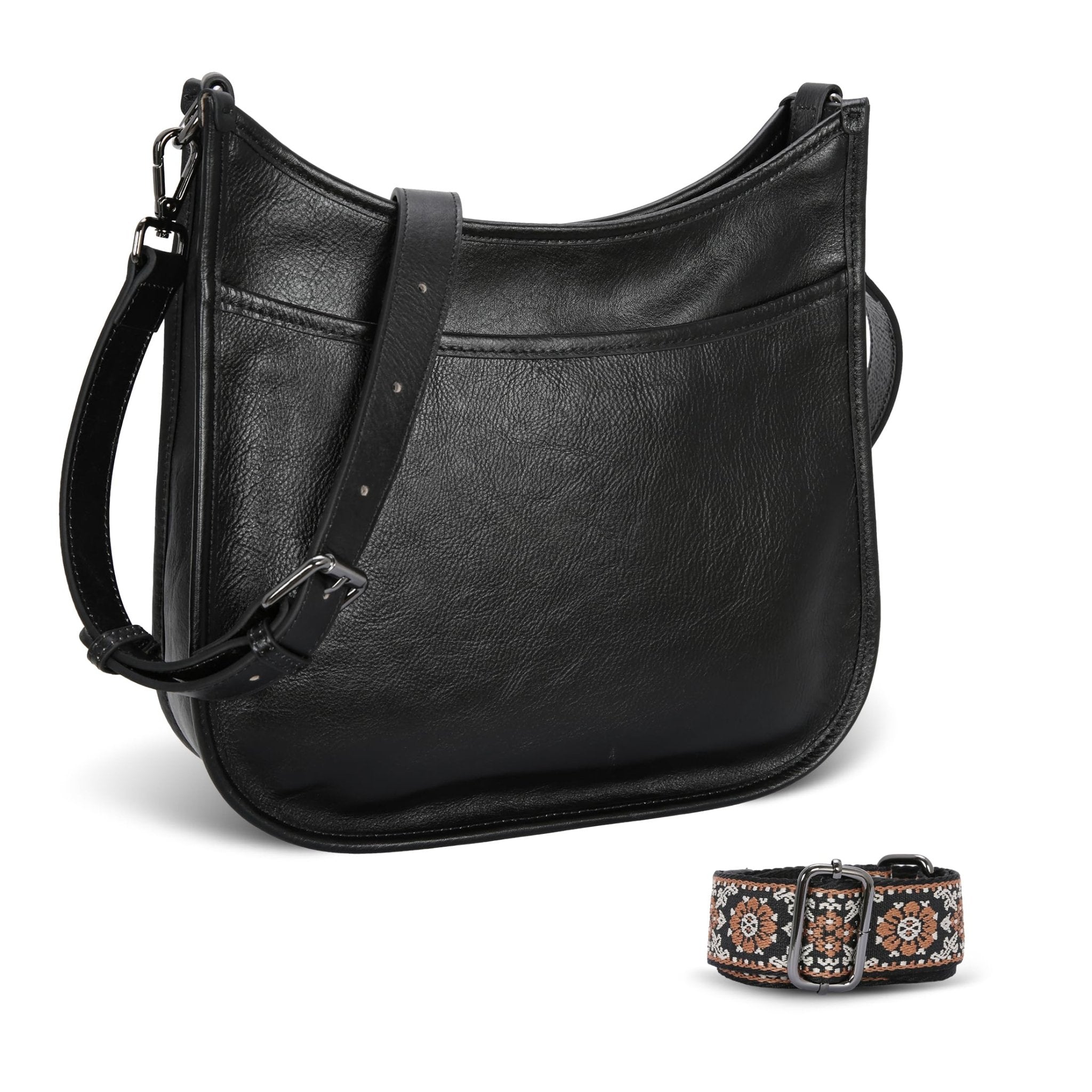 Iswee Crossbody Bags for Women Genuine Leather Purses Vintage Shoulder Handbags Travel Cross Body Bag with Boho Strap