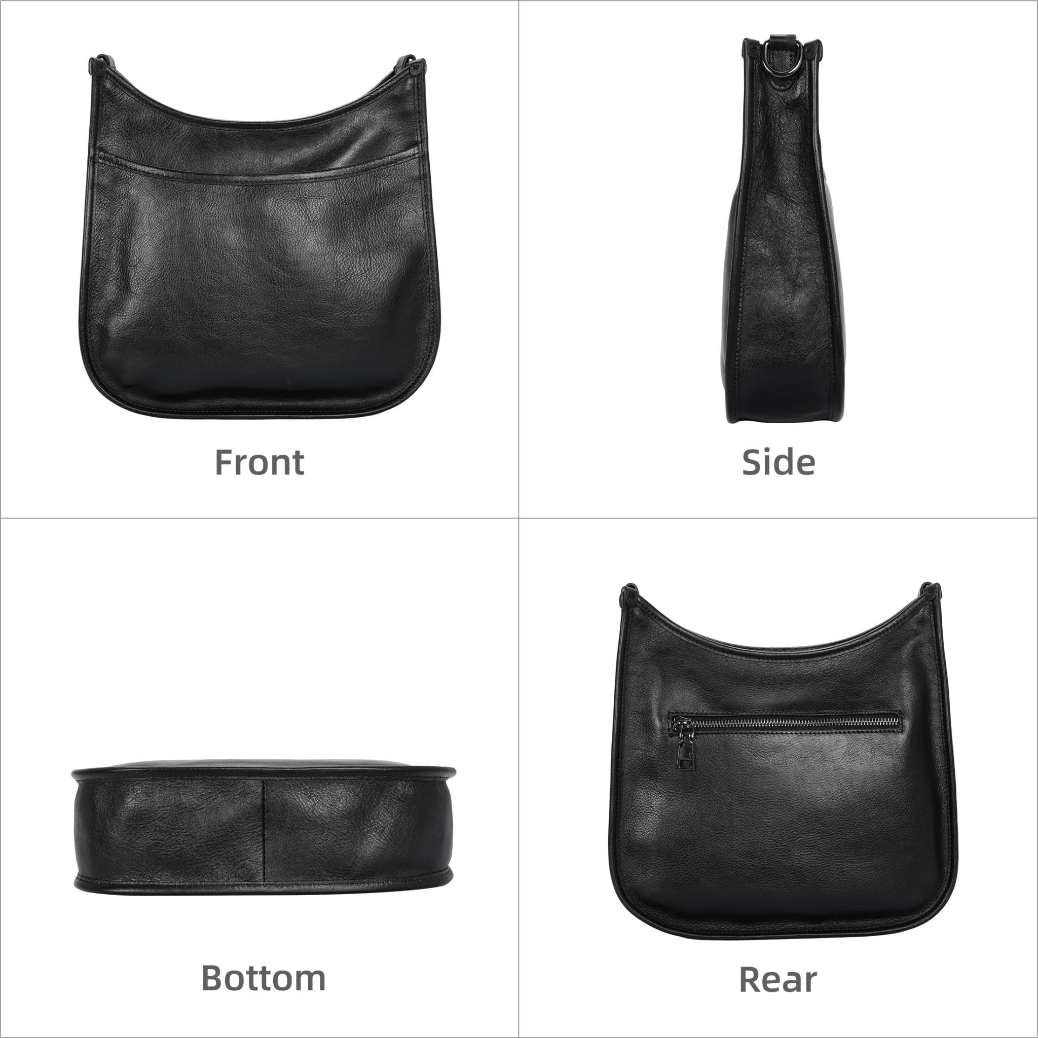 Iswee Crossbody Bags for Women Genuine Leather Purses Vintage Shoulder Handbags Travel Cross Body Bag with Boho Strap