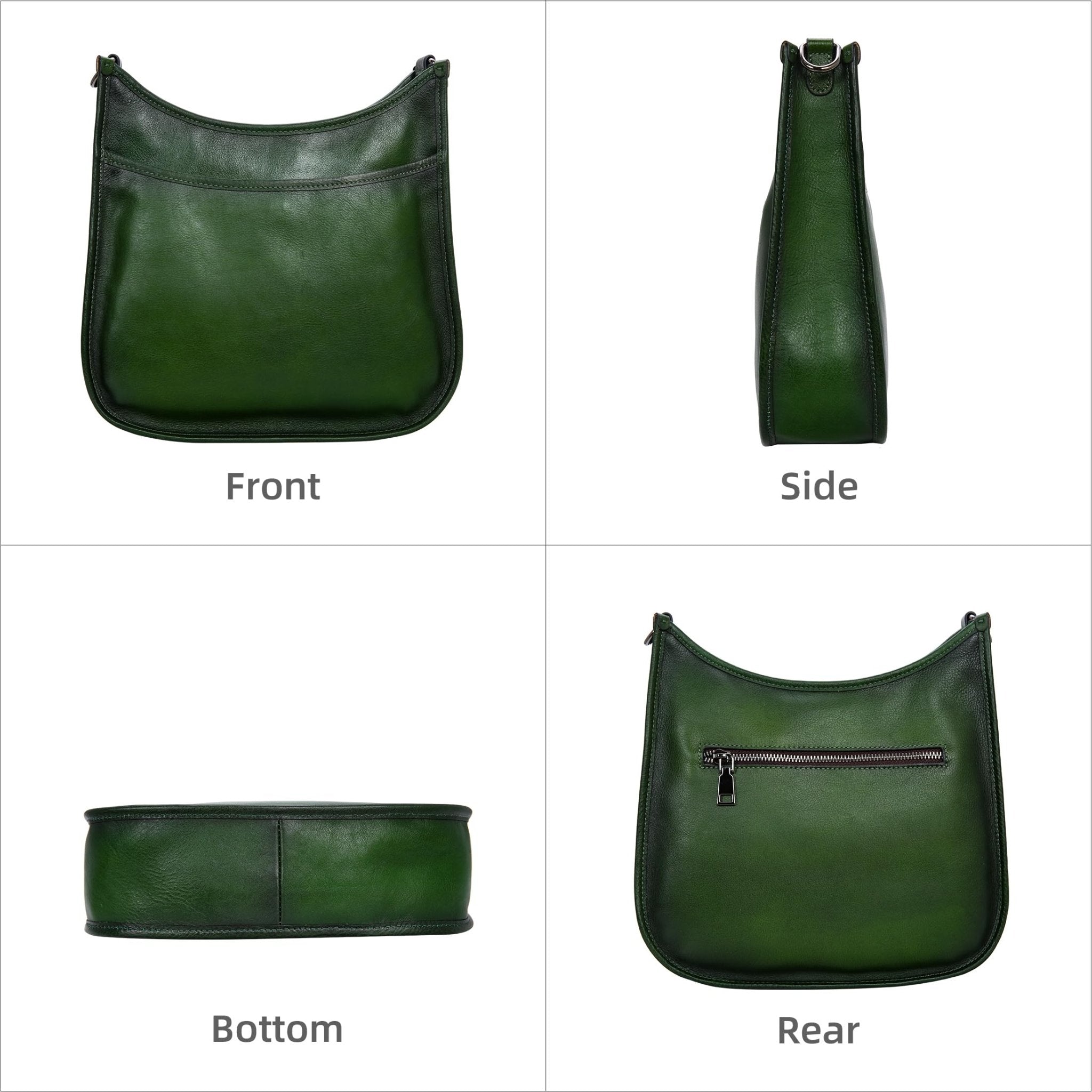 Iswee Crossbody Bags for Women Genuine Leather Purses Vintage Shoulder Handbags Travel Cross Body Bag with Boho Strap