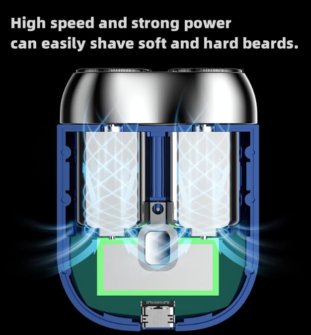 I.Ureza Mini Shaver, I.Ureza Shavers, Monhck - Mini Shave Portable ElectricShaver for Men, Electric Razor for Men Pocket Size Mini PortableShaver, Waterproof (Green)