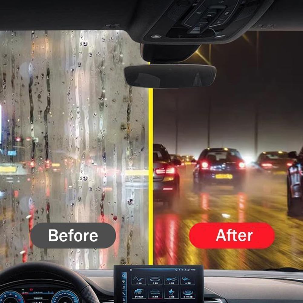 Ivyever Glass Cleaner, Ivy Ever Glass Cleaner, Whimsyard Windshield Cleaner, Oil Film Remover G1, Oil Repellent Film for Car Windows, Oil Film Cleaning Brush for Car Windows, Powerful Remover (1)