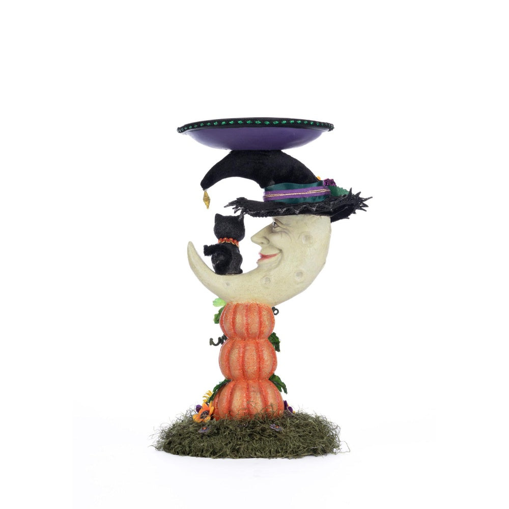 Jacks and Cats Moon Pillar Candle Holder by Katherine's Collection